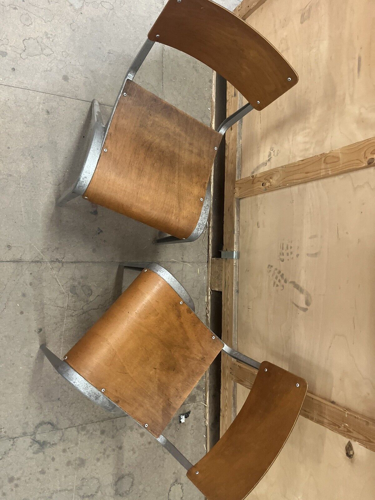 Esavian Children’s Stacking School Chairs by James Leonard, 1950s Height 40cm