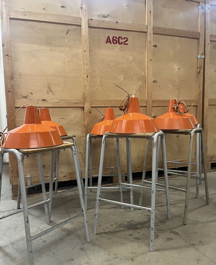 Danish Refectory  Lamp  Shades Restaurant Cafe Design 35cm Orange