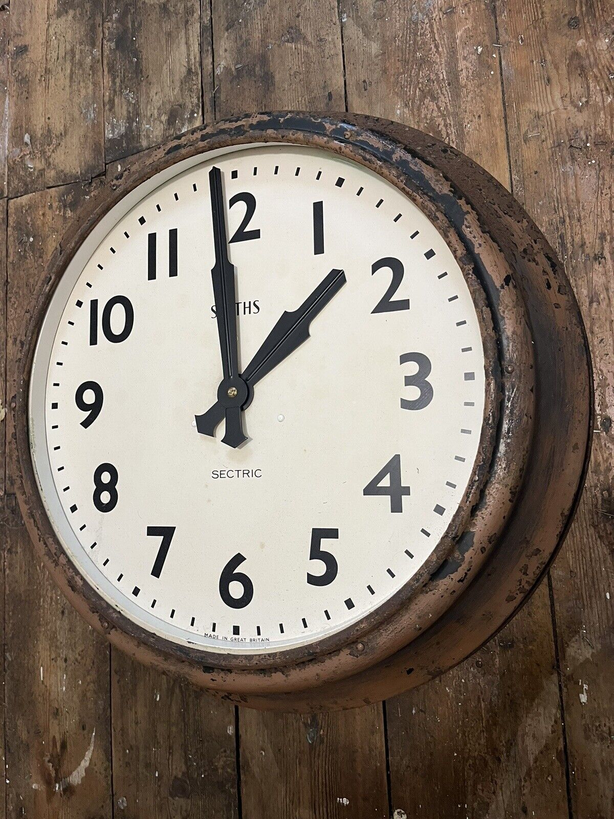 Large Smiths sectric Vintage Factory / Station  Wall Clock 60cm Diameter