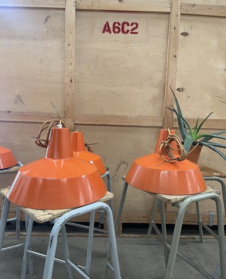 Danish Refectory  Lamp  Shades Restaurant Cafe Design 35cm Orange