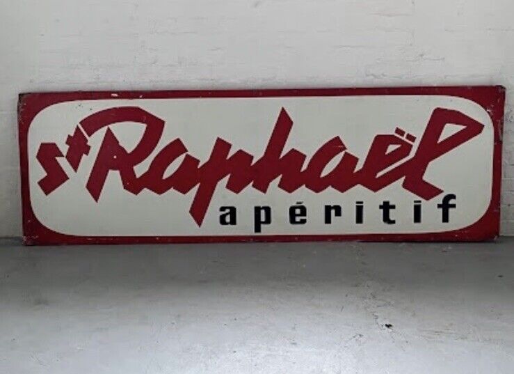 Vintage French St Raphael Advertising Sign - Bar Cafe restaurant Tour De France