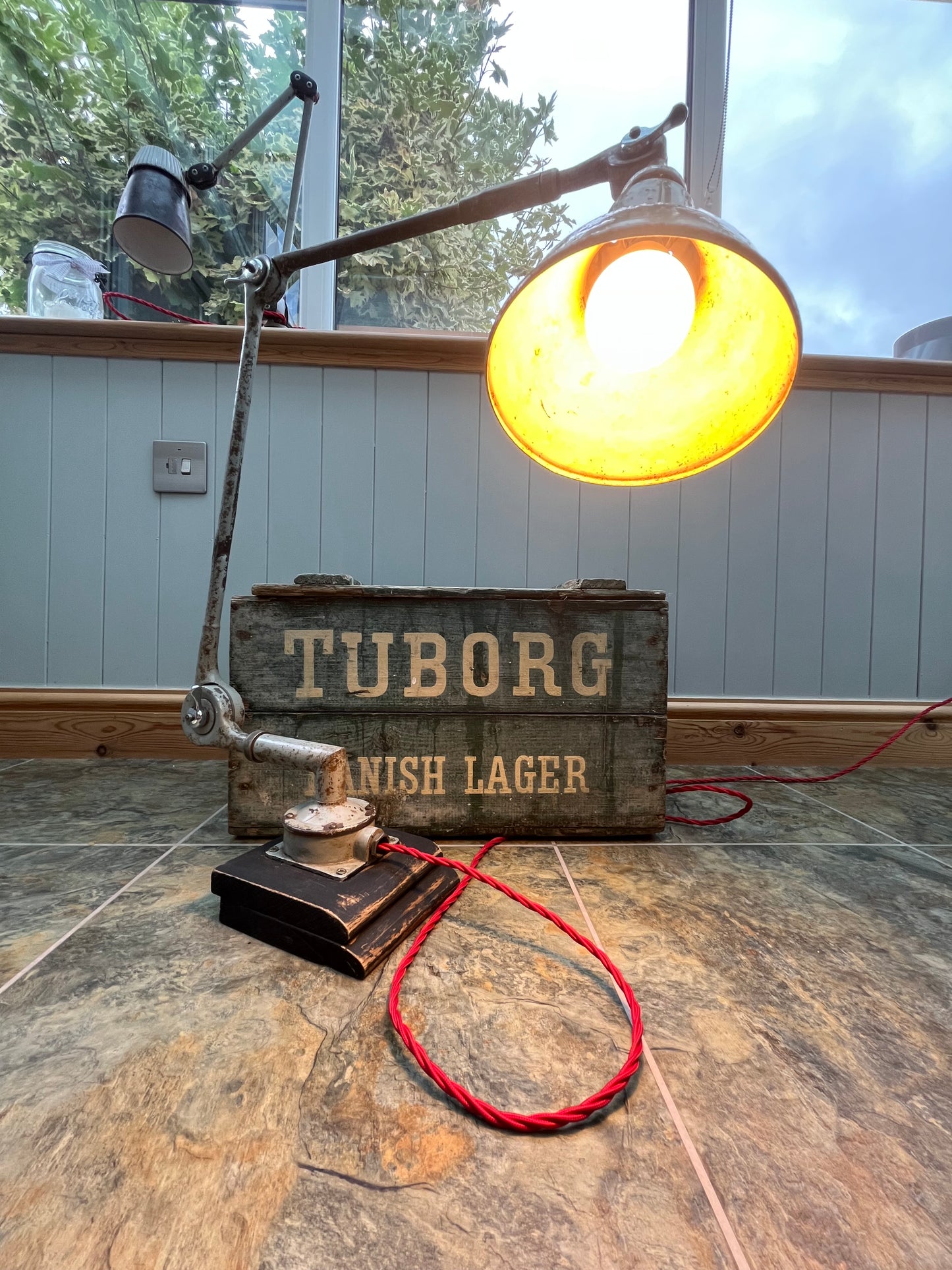Vintage Machinist Lamp c1950s rewired