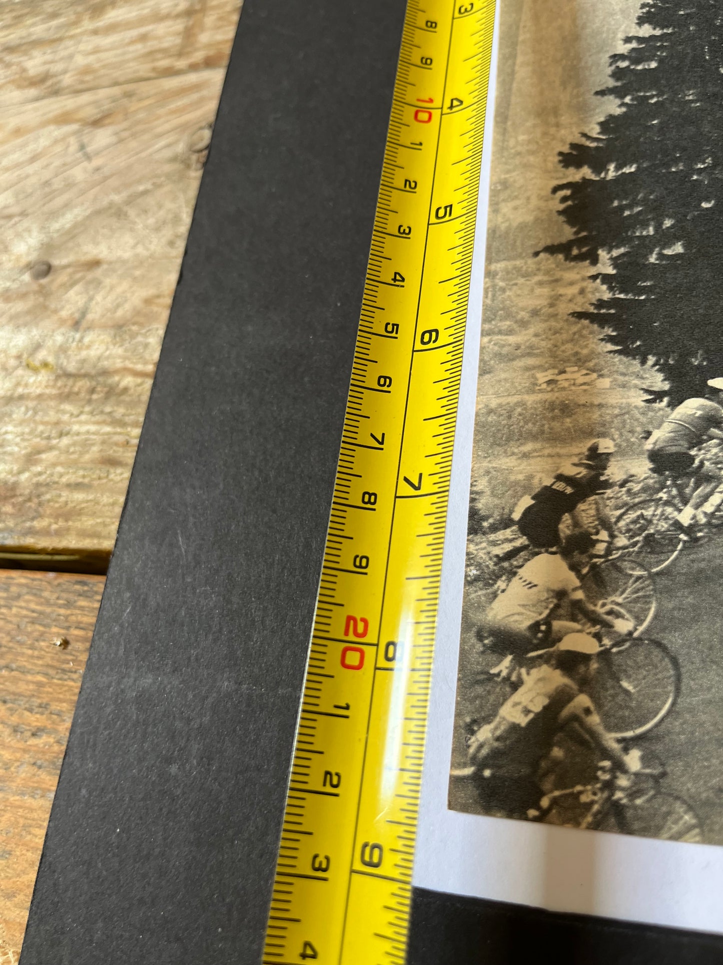 Tour de France Alps vintage cycling print c1965