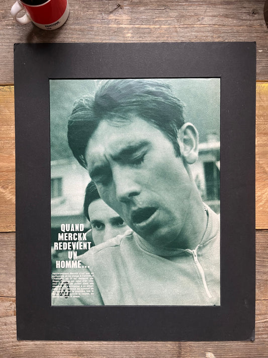 Eddy Merckx Milan San Remo vintage cycling print 1969