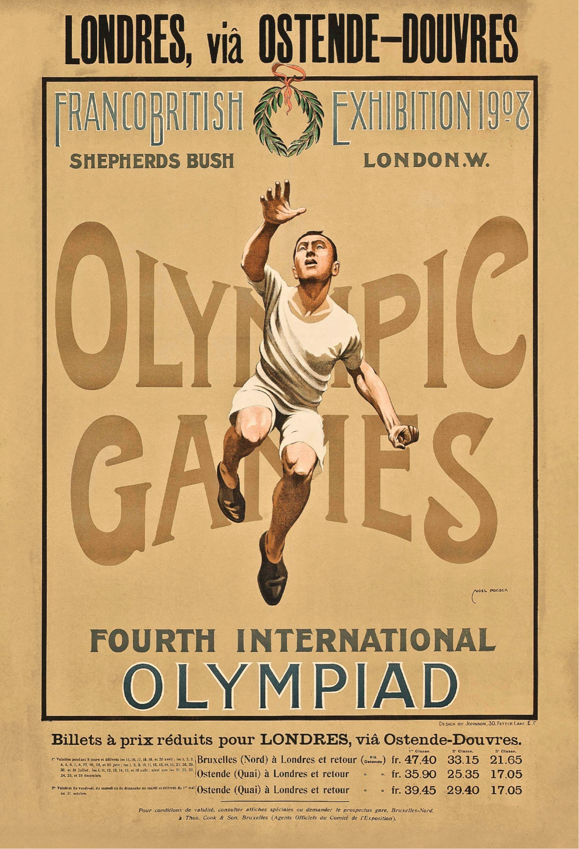 London Franco British 1908 Olympics Poster