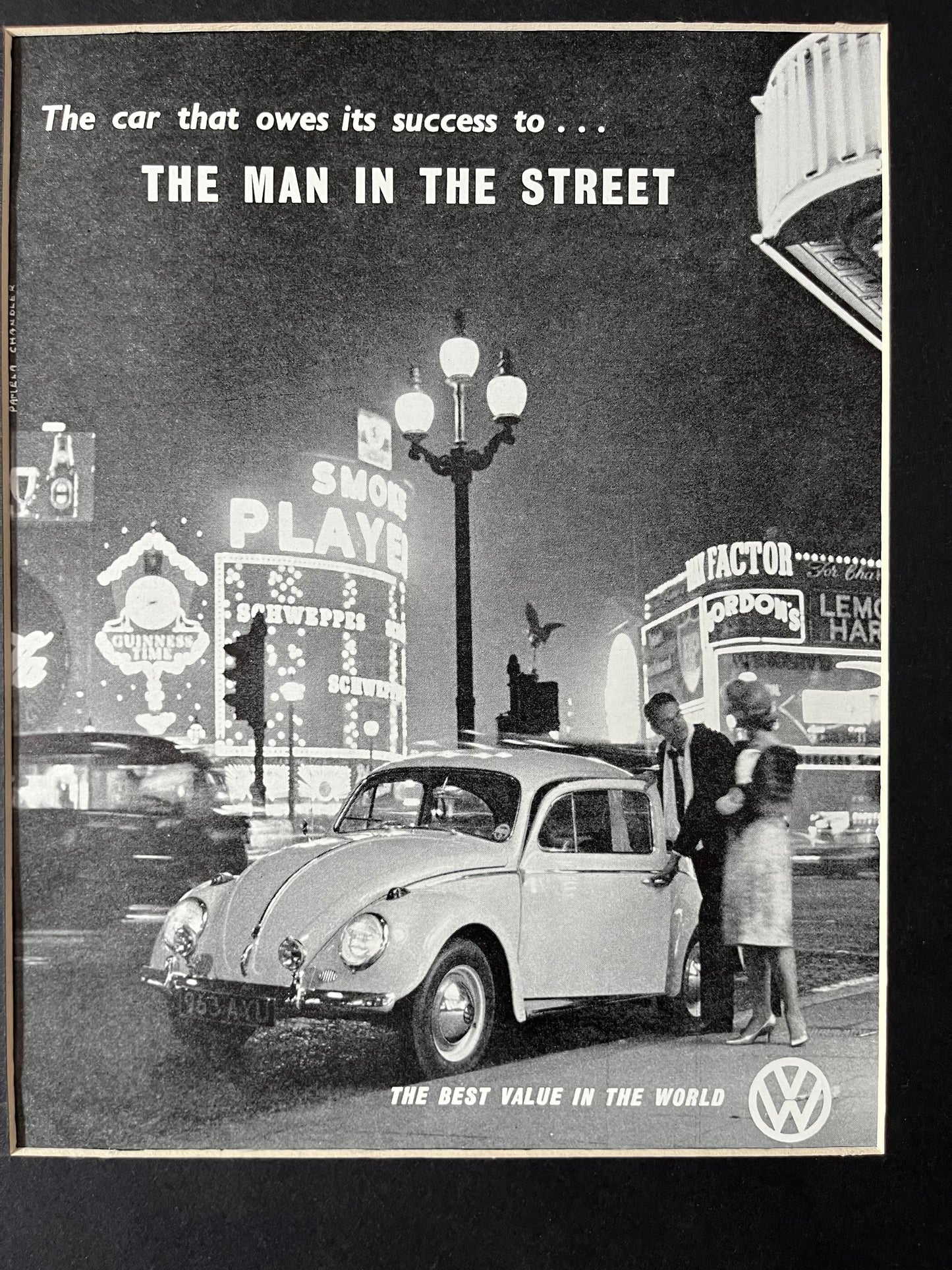 Vintage VW Volkswagen Beetle advertising print - 1960s