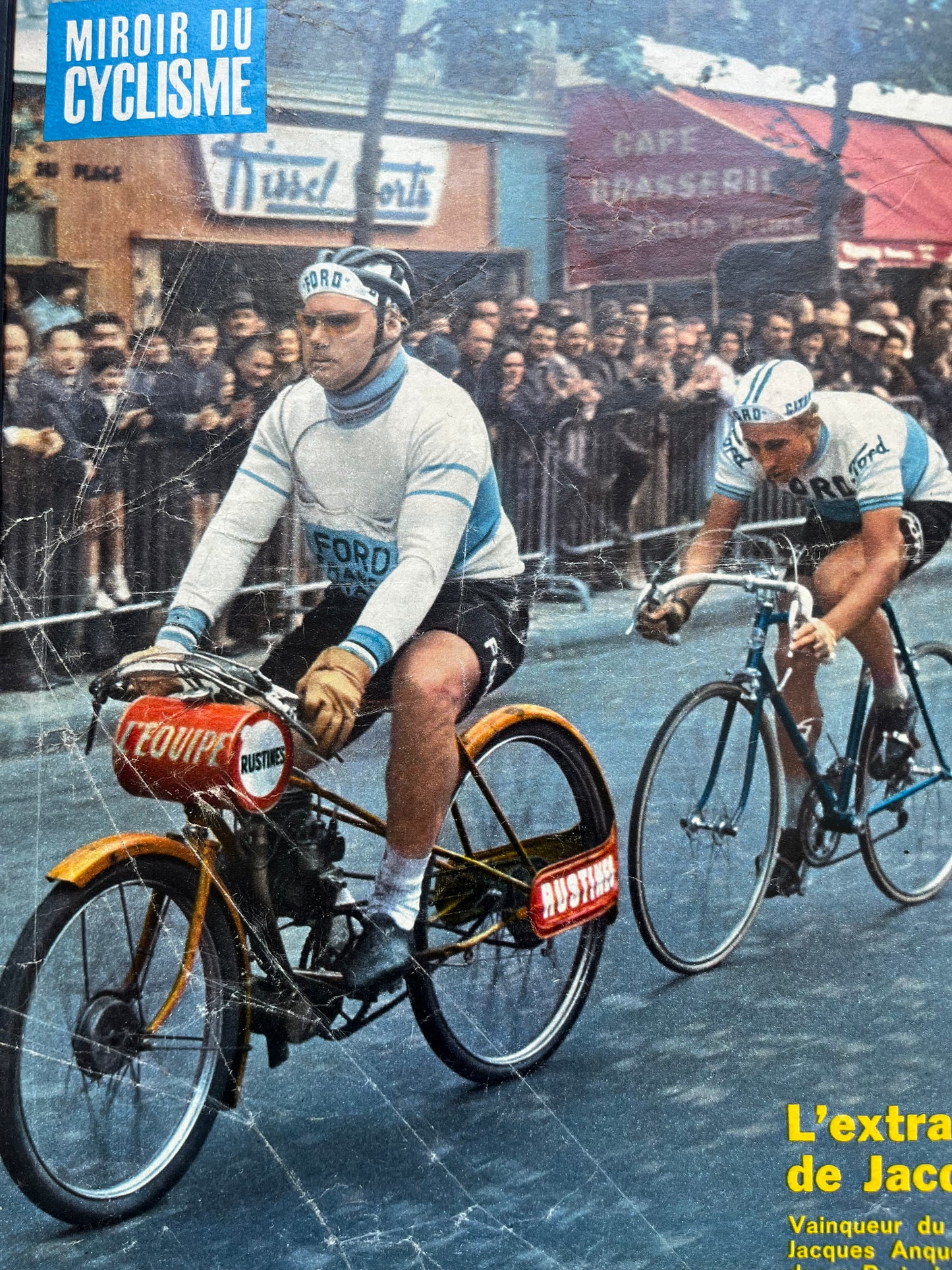 Vintage Cycling Print - Jacques Anquetil, Original Tour de France, 1965
