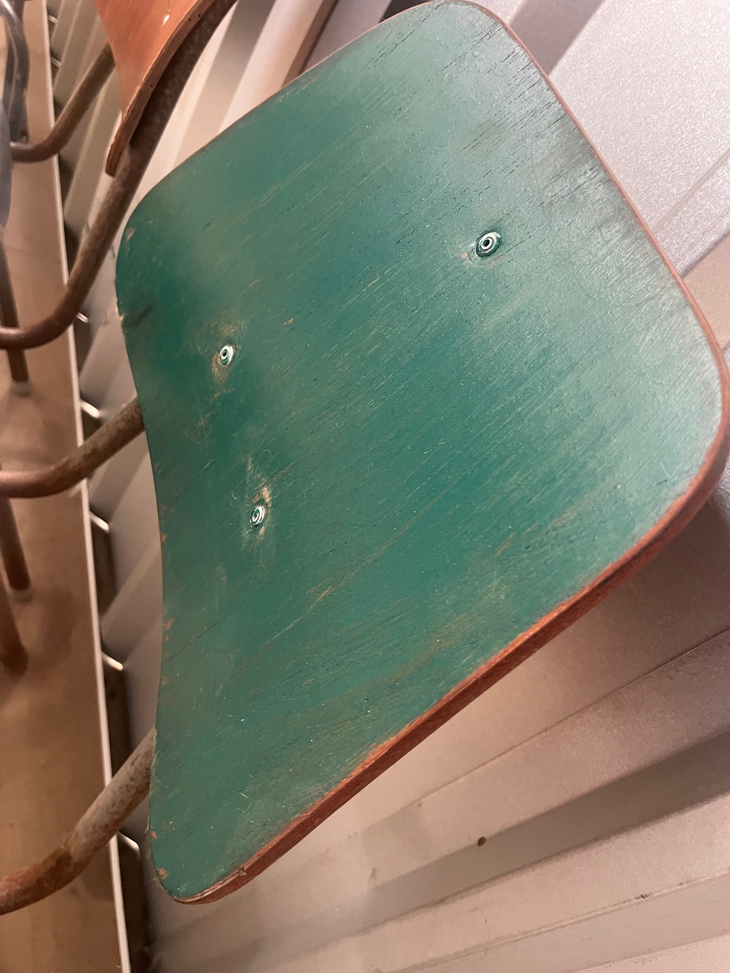 Vintage 1970s Danish Stacking Chairs- Mismatched set of four -