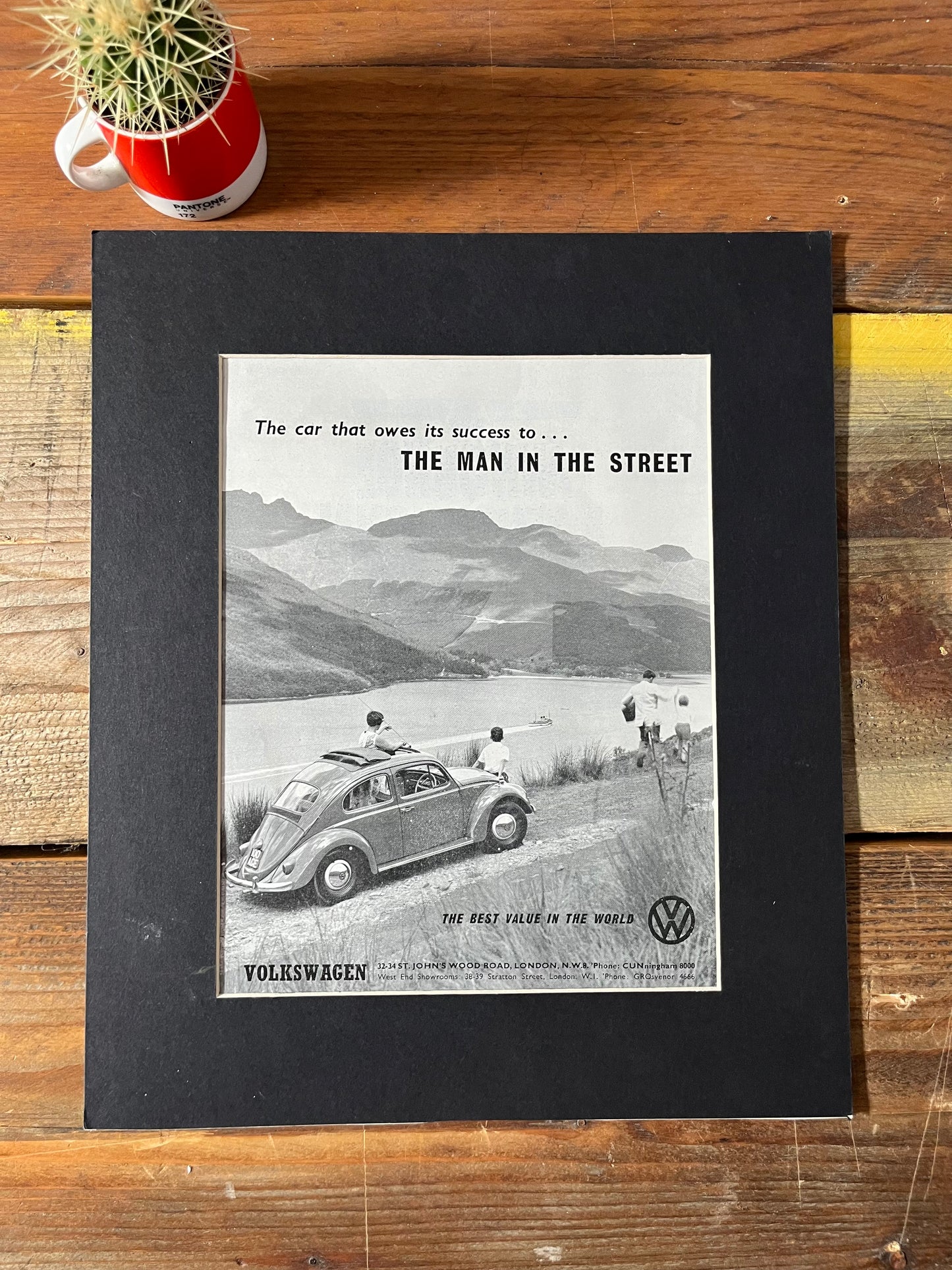 Vintage VW Volkswagen Beetle advertising print - 1960s