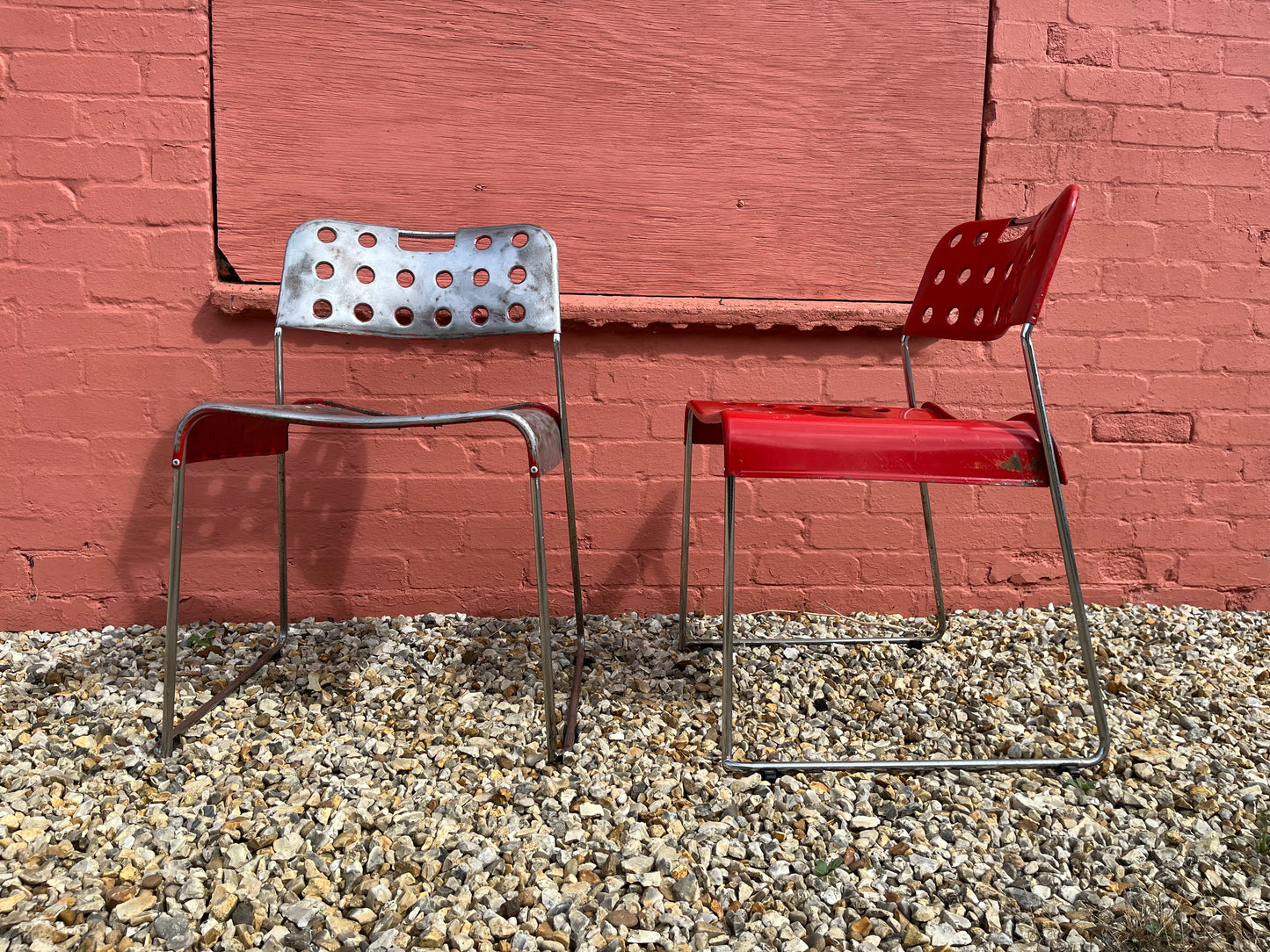 OMK midcentury stacking chair