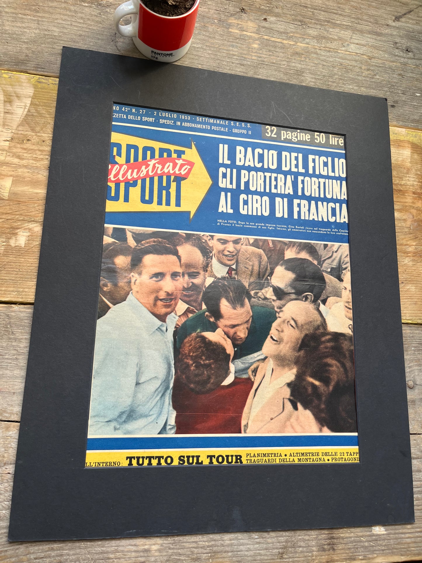Vintage Cycling Print - Fausto Coppi / Gino Bartali 1953
