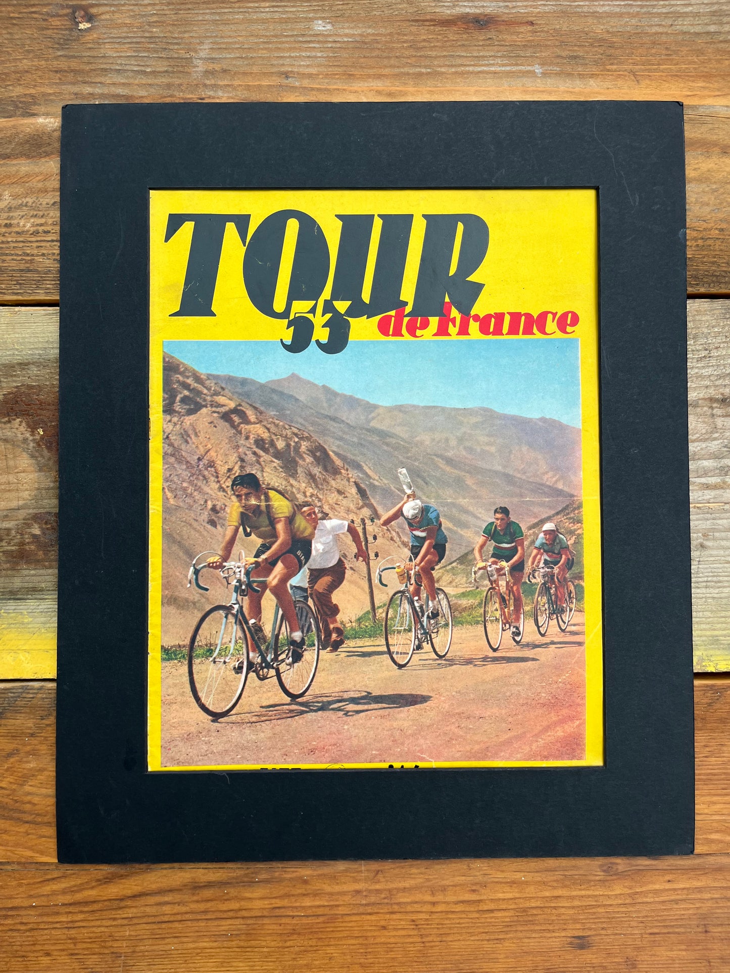 Vintage Tour de France Cycling Print - Fausto Coppi 1953