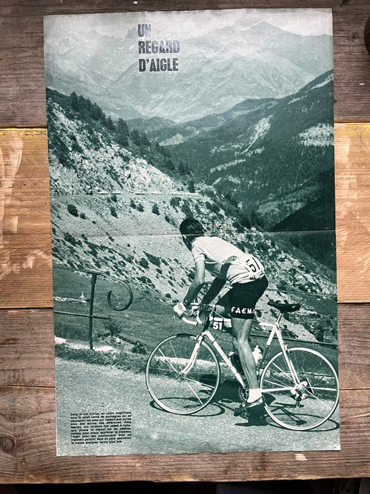 Eddy Merckx Milan San Remo vintage cycling print 1969