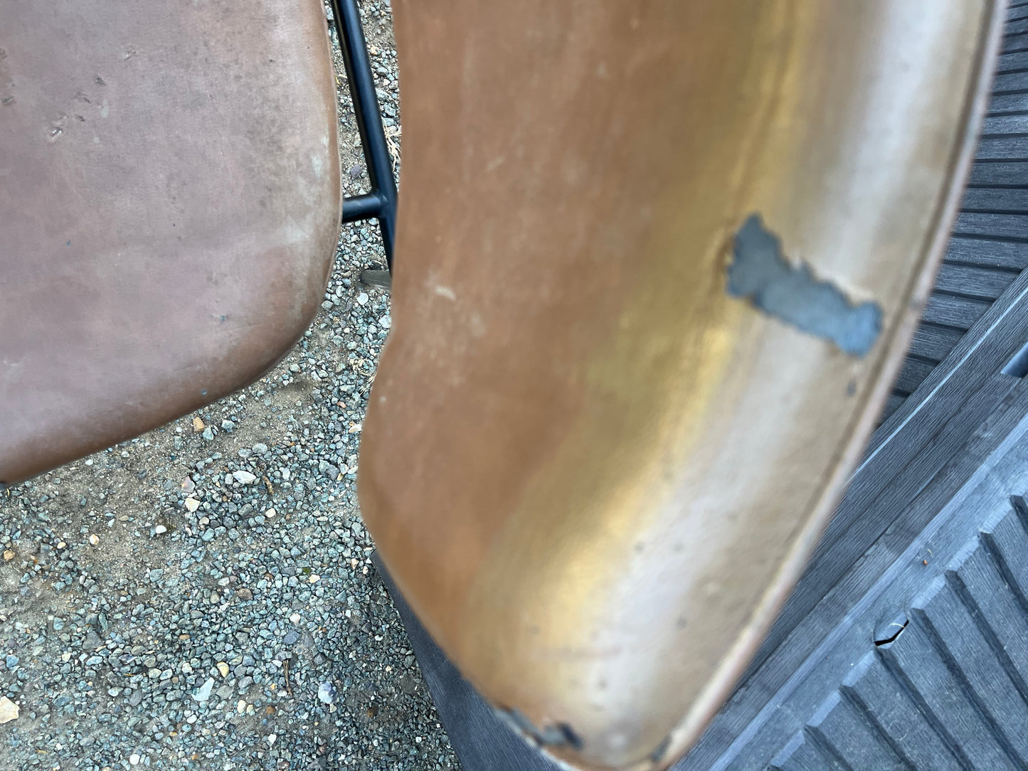 Pair of Calligaris “Fifties” dining chairs for refurbishment