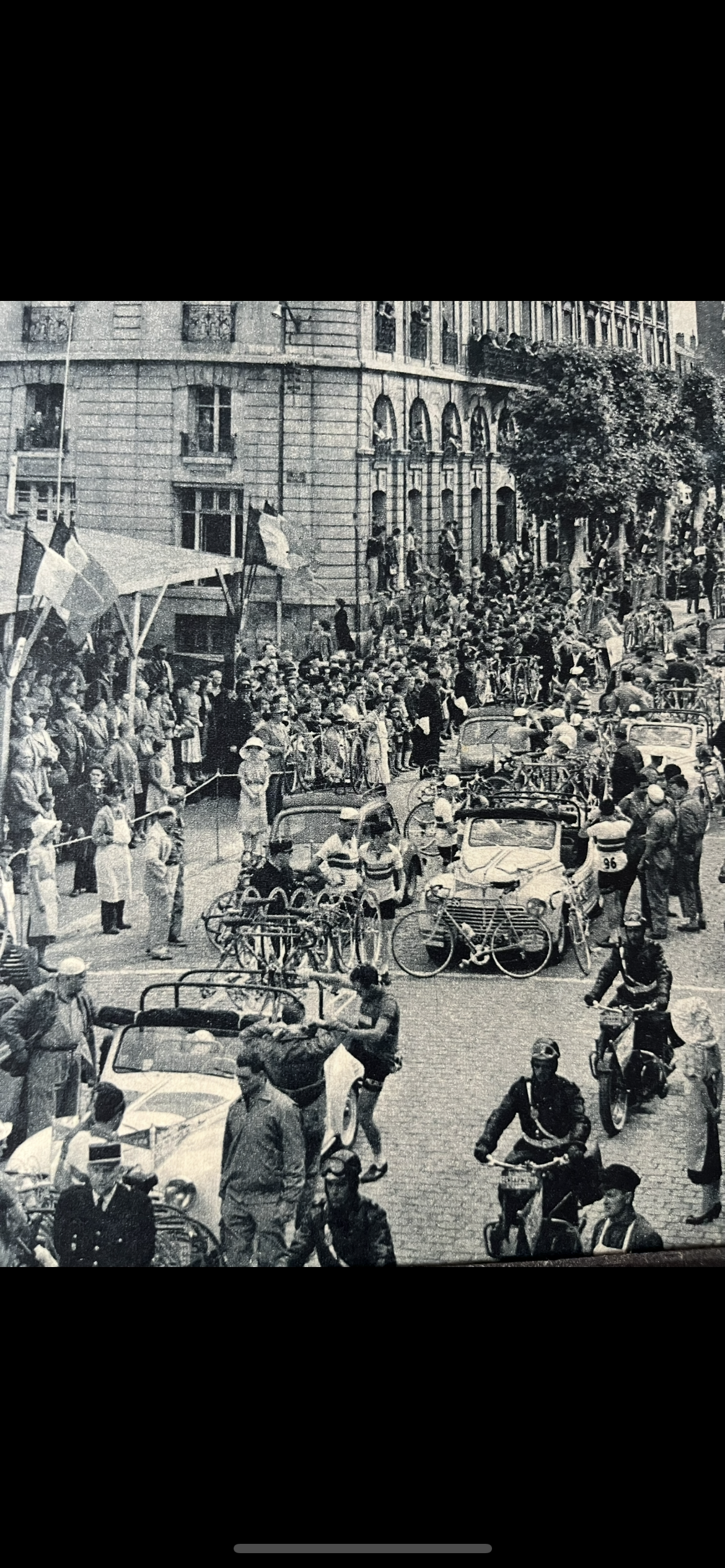 Vintage Tour de France vintage cycling poster Reims 1953