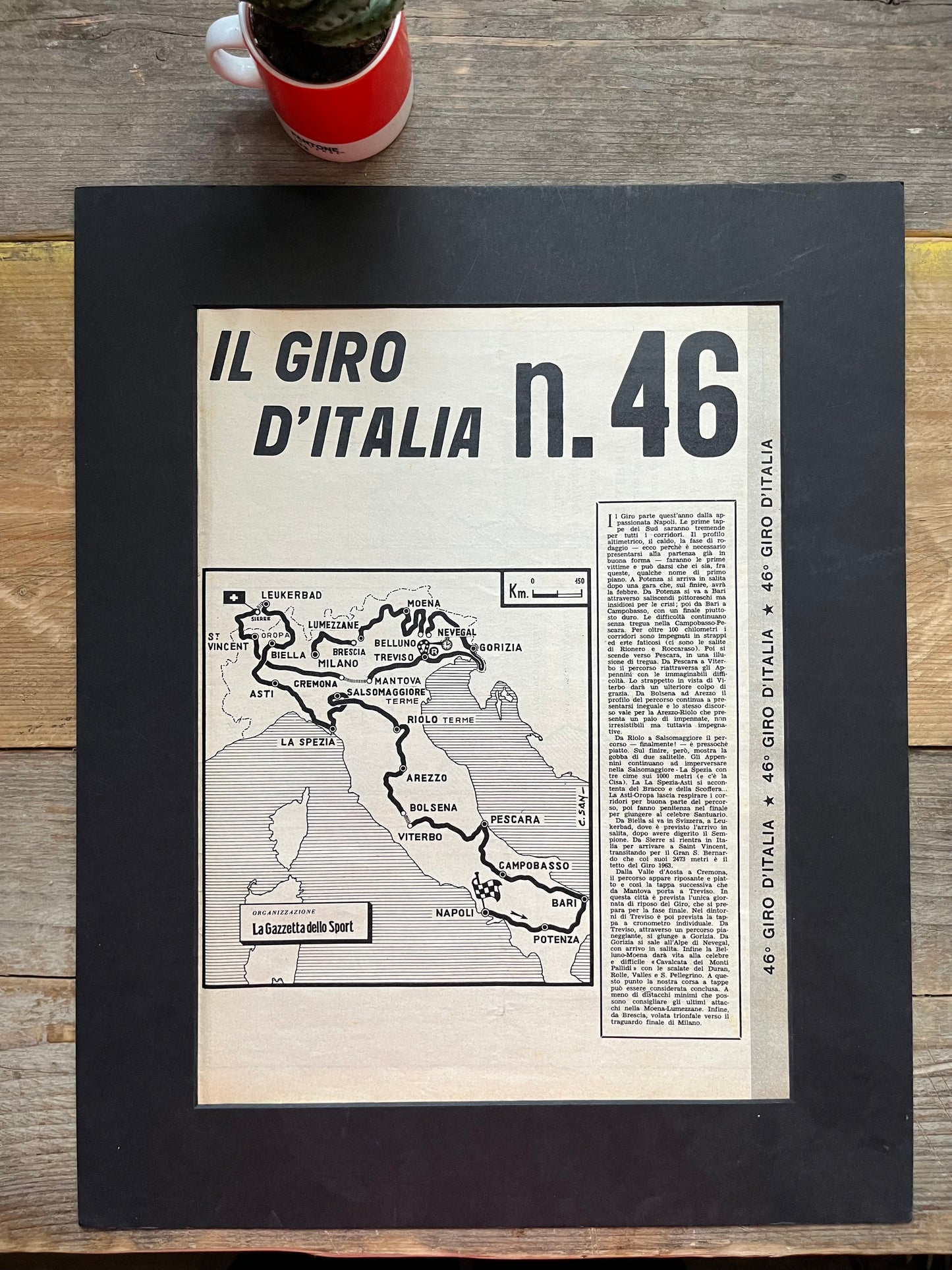 Giro d'italia Map 1963