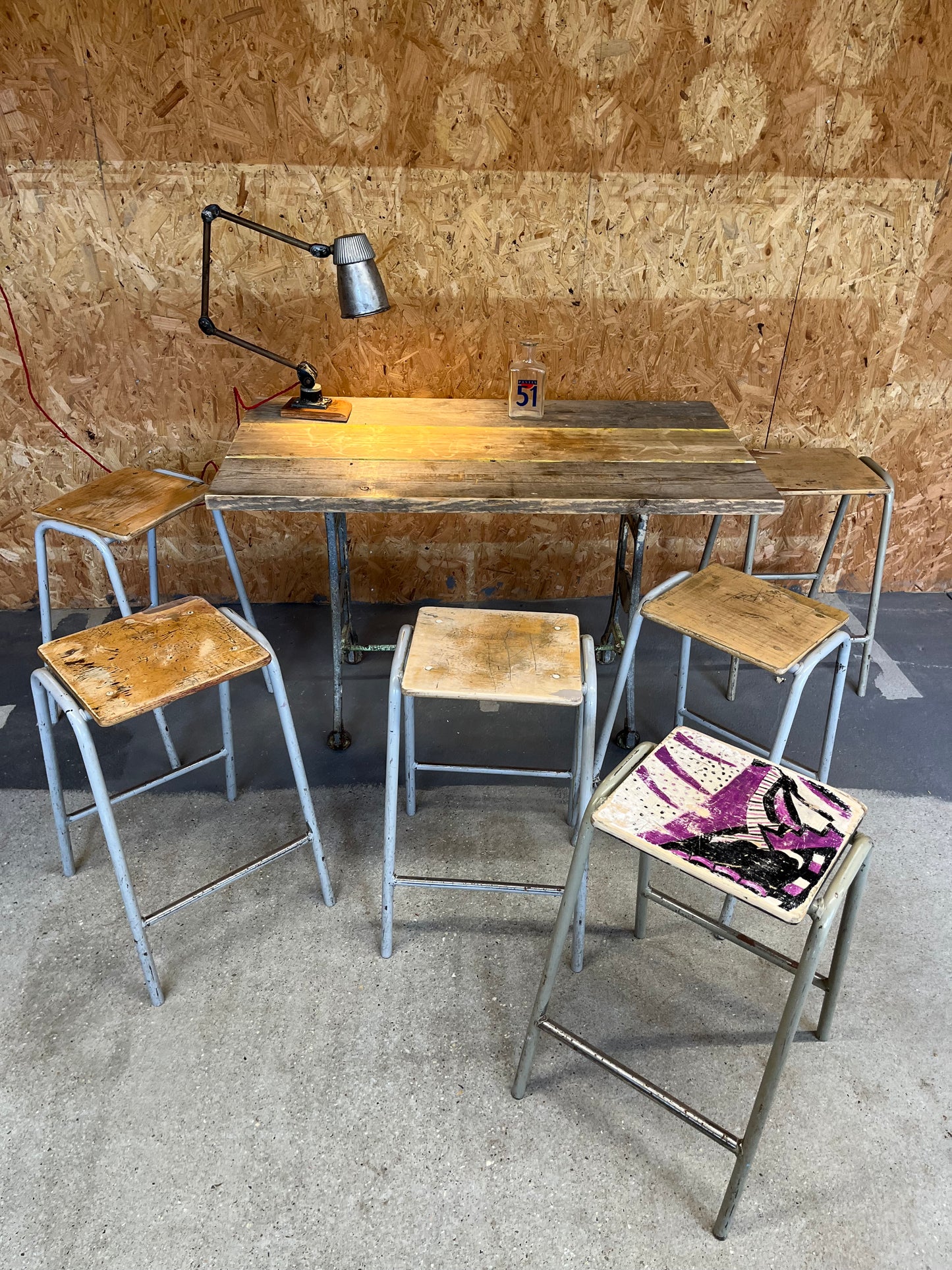 Vintage School Lab Stool - Several available