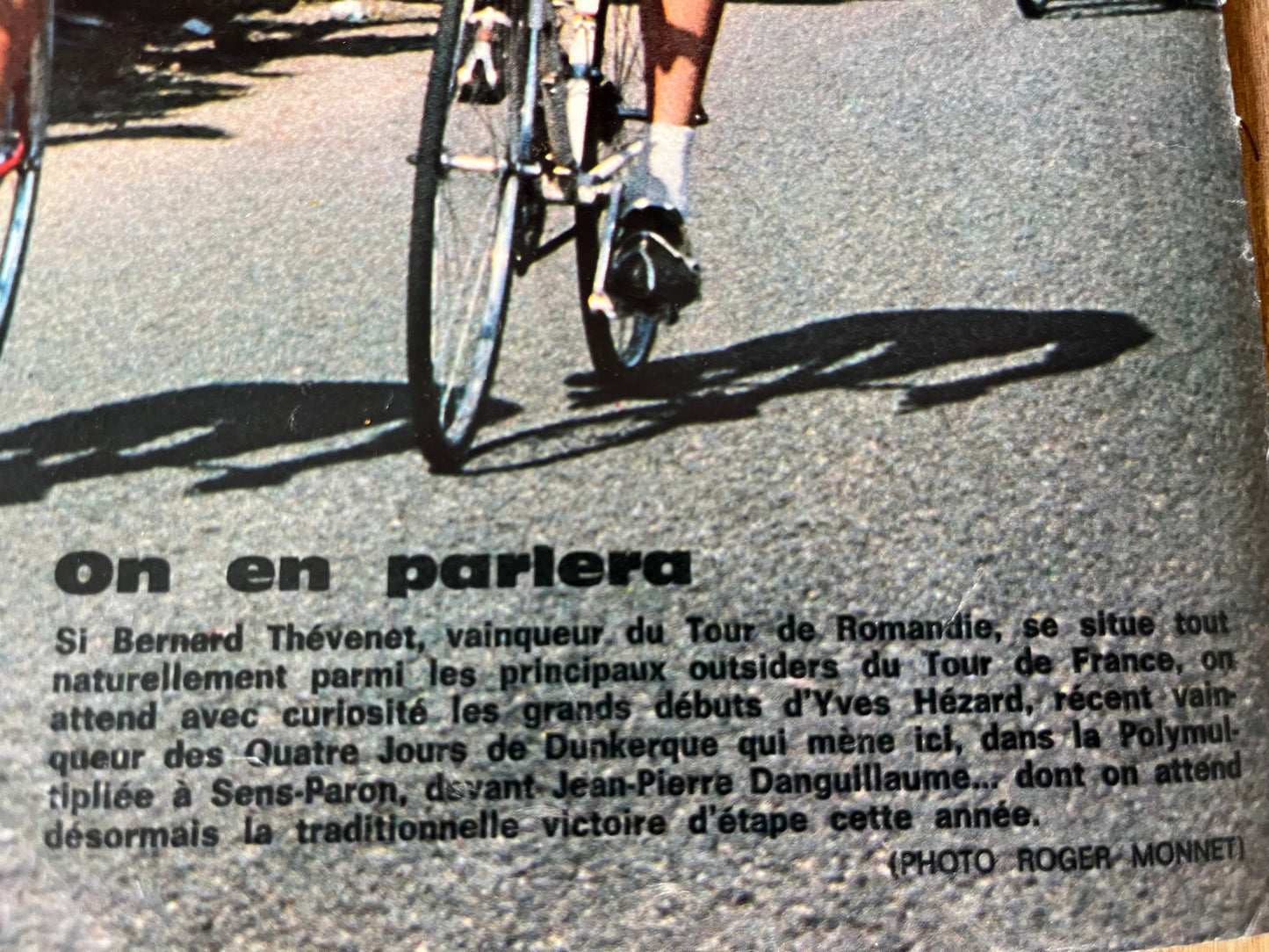 Vintage Tour de France cycling print c1972 Eddy Merckx Luis Ocana