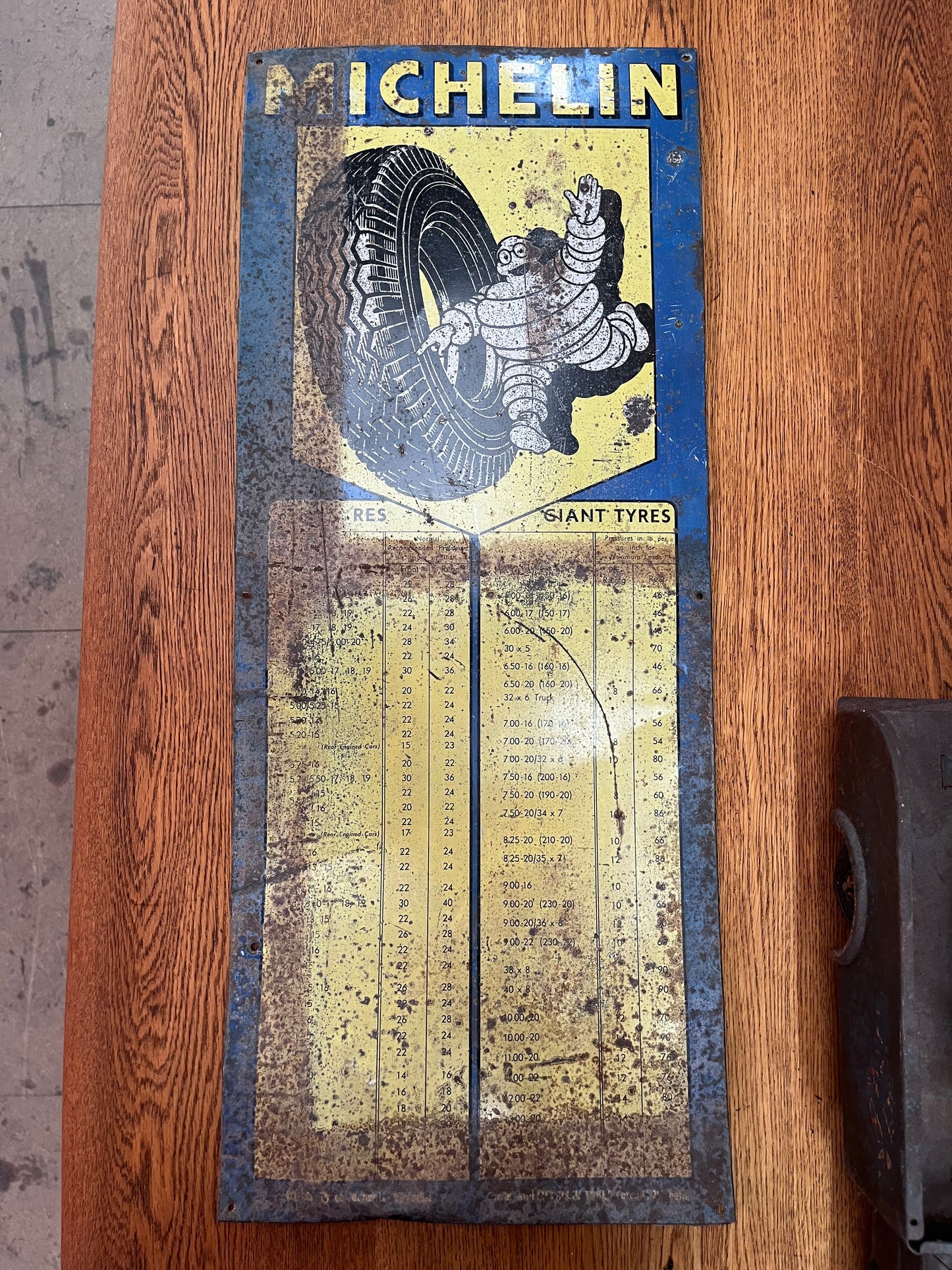Vintage Advertising Sign - Michelin Tyres c1950s