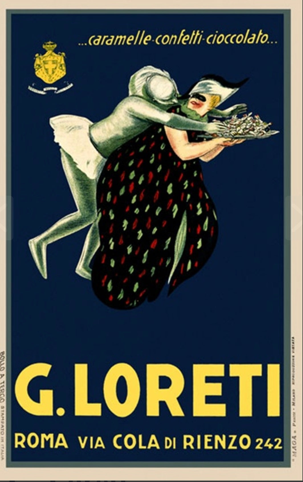 G Loreti Chocolates Poster, Giuseppe Magagnoli c1920