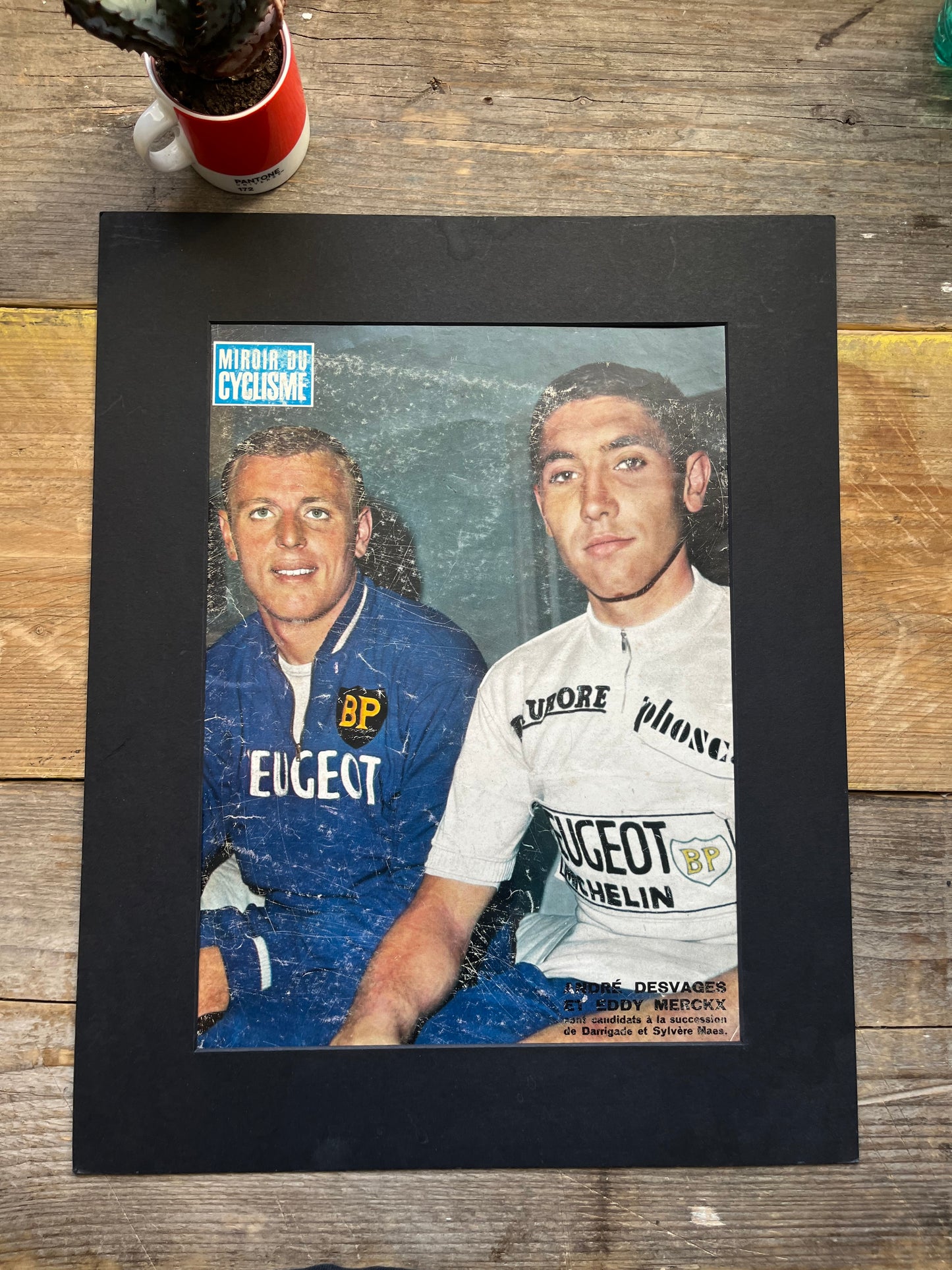 Eddy Merckx / Andre Darrigade vintage cycling print c1967