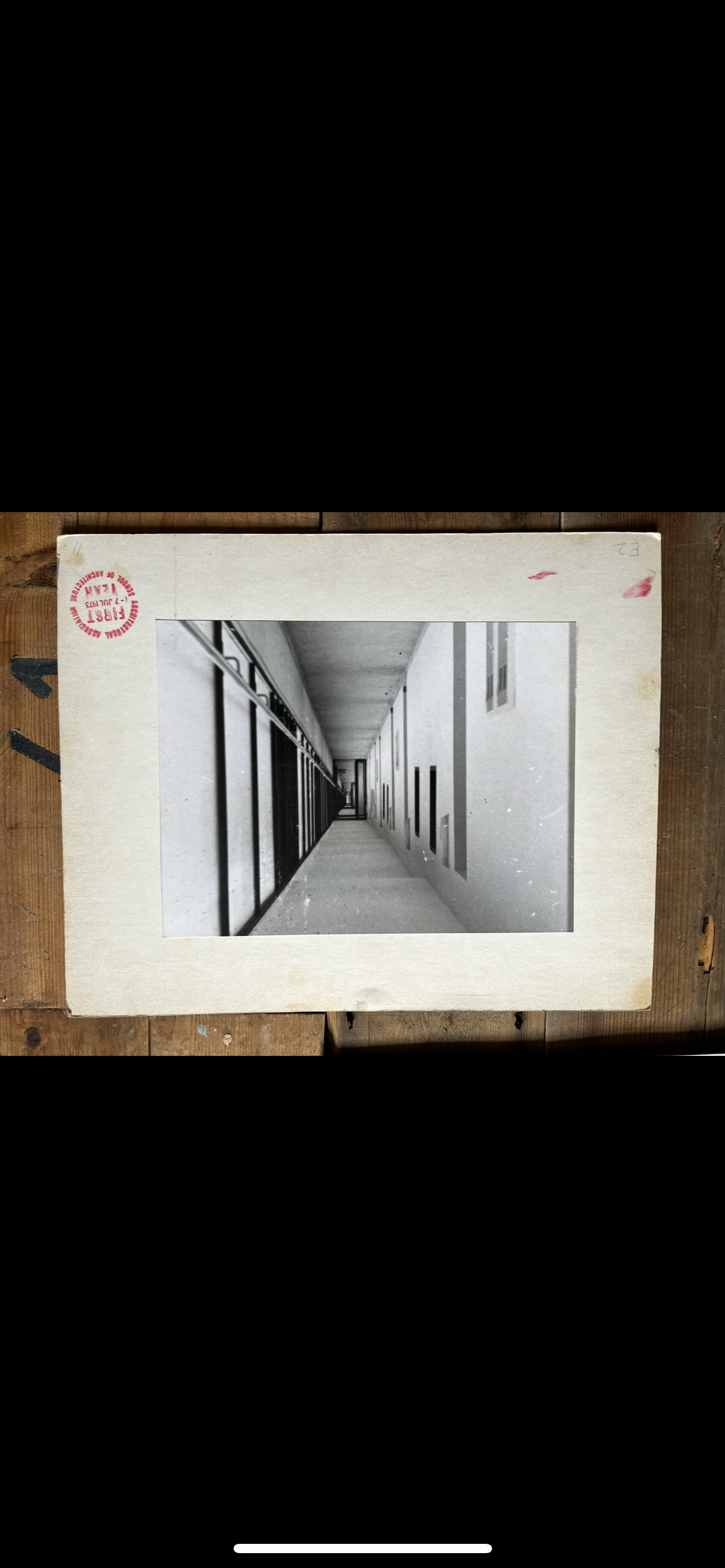 Vintage black / white photograph 1973 School of Architecture