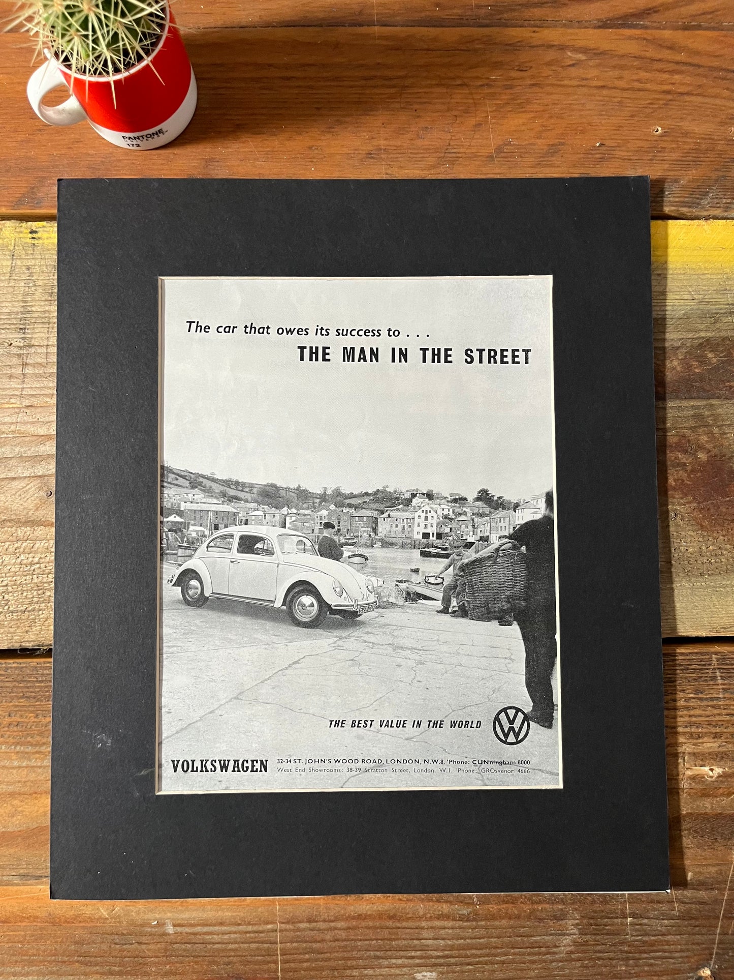 Vintage VW Volkswagen Beetle advertising print - 1960s