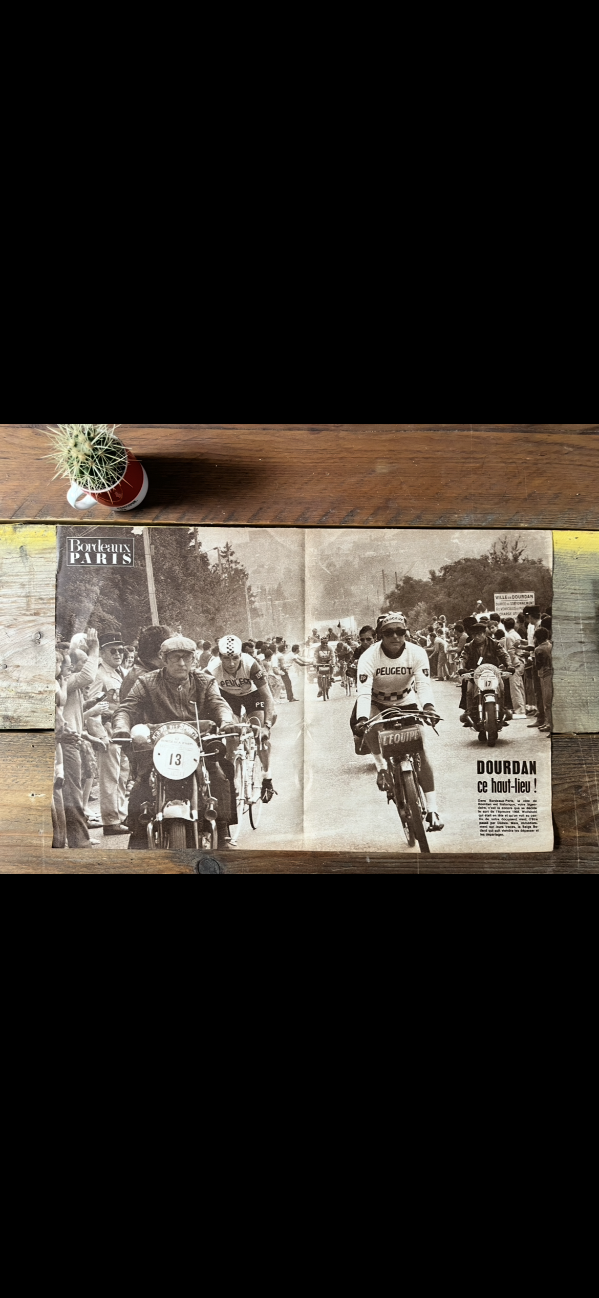 Vintage Cycling Print - 1968 Bordeaux Paris Emile Bodart