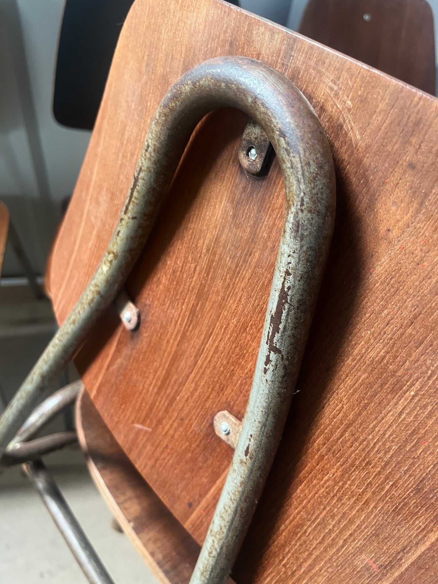 Vintage 1970s Danish Stacking Chairs- Mismatched set of four -