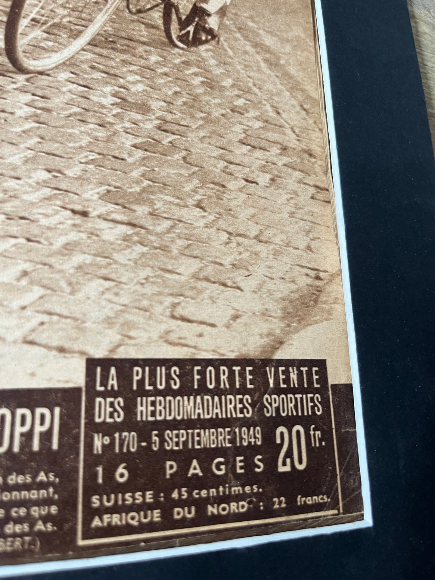 Vintage Tour de France Cycling Print - Original, 1949 Louison Bobet