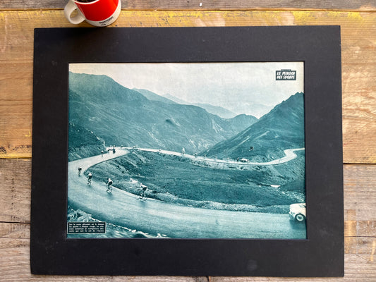 Tour de France vintage print Col d’Iseran c1958