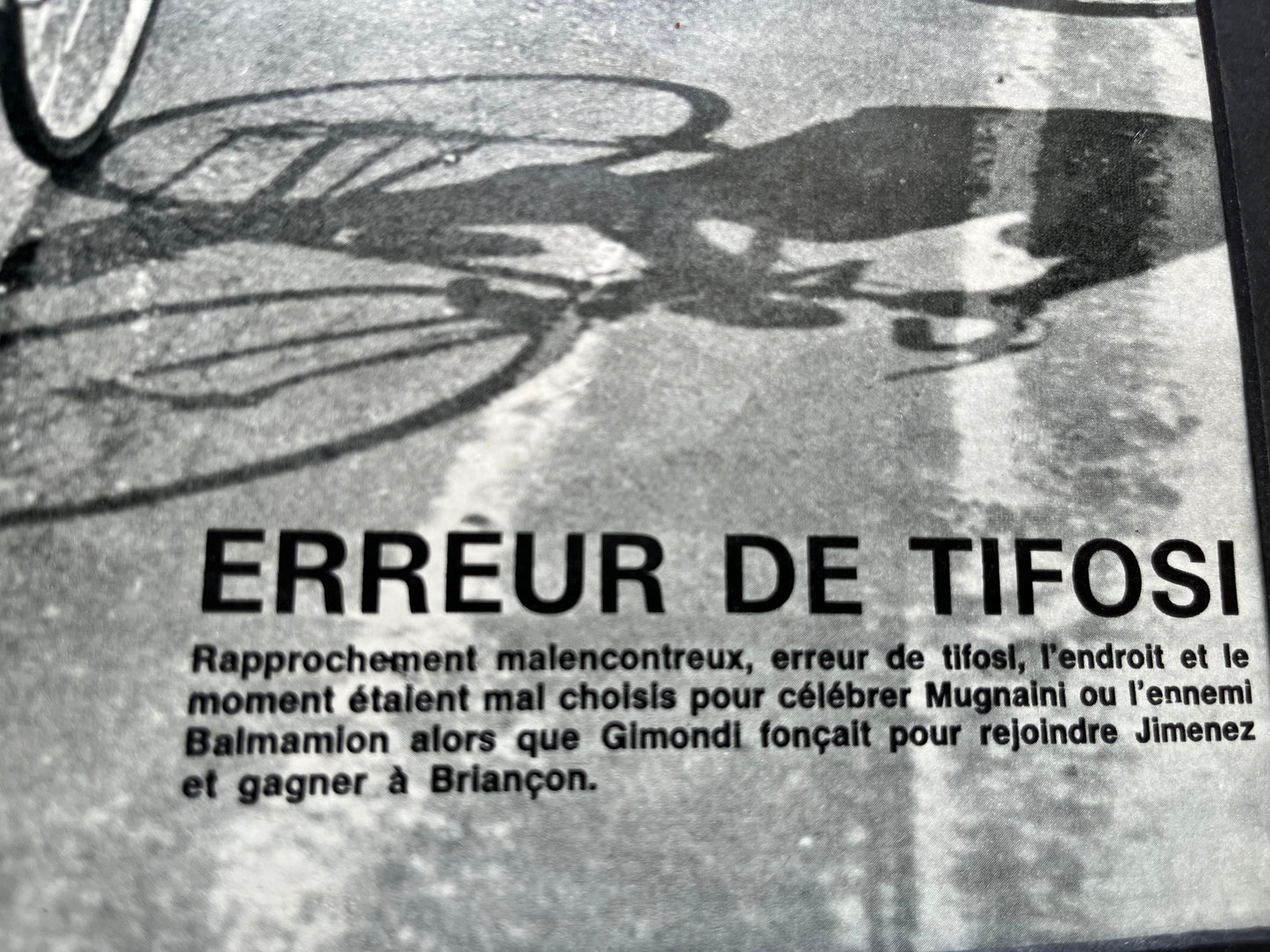 Vintage cycling Print - Tour de France, Felice Gimondi 1965