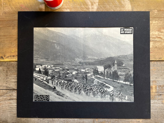 Tour de France vintage print - Alps Grand st Bernard 1959