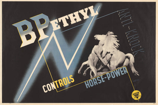 Vintage BP Ethyl advertising poster 1930s