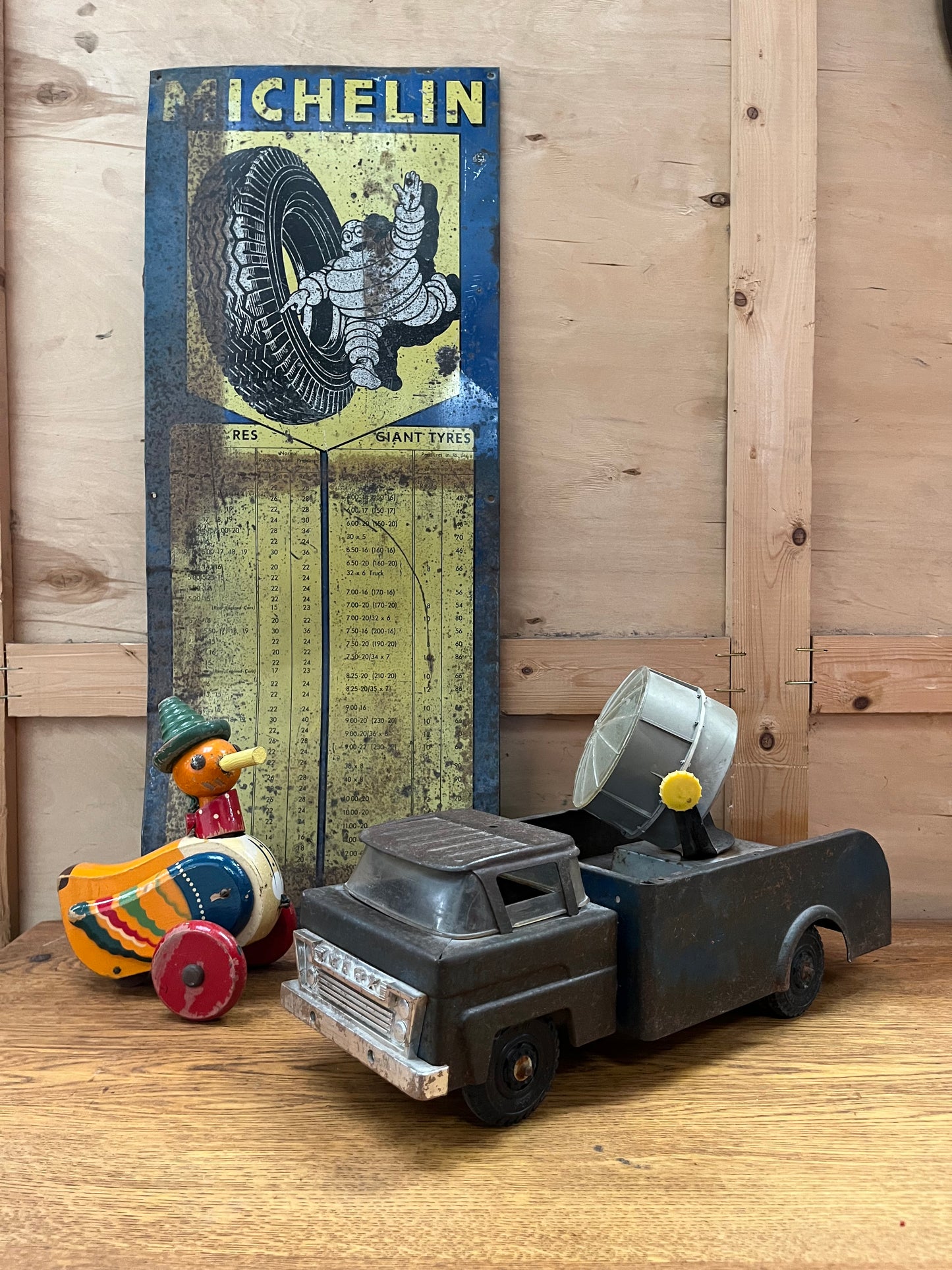 Vintage Advertising Sign - Michelin Tyres c1950s