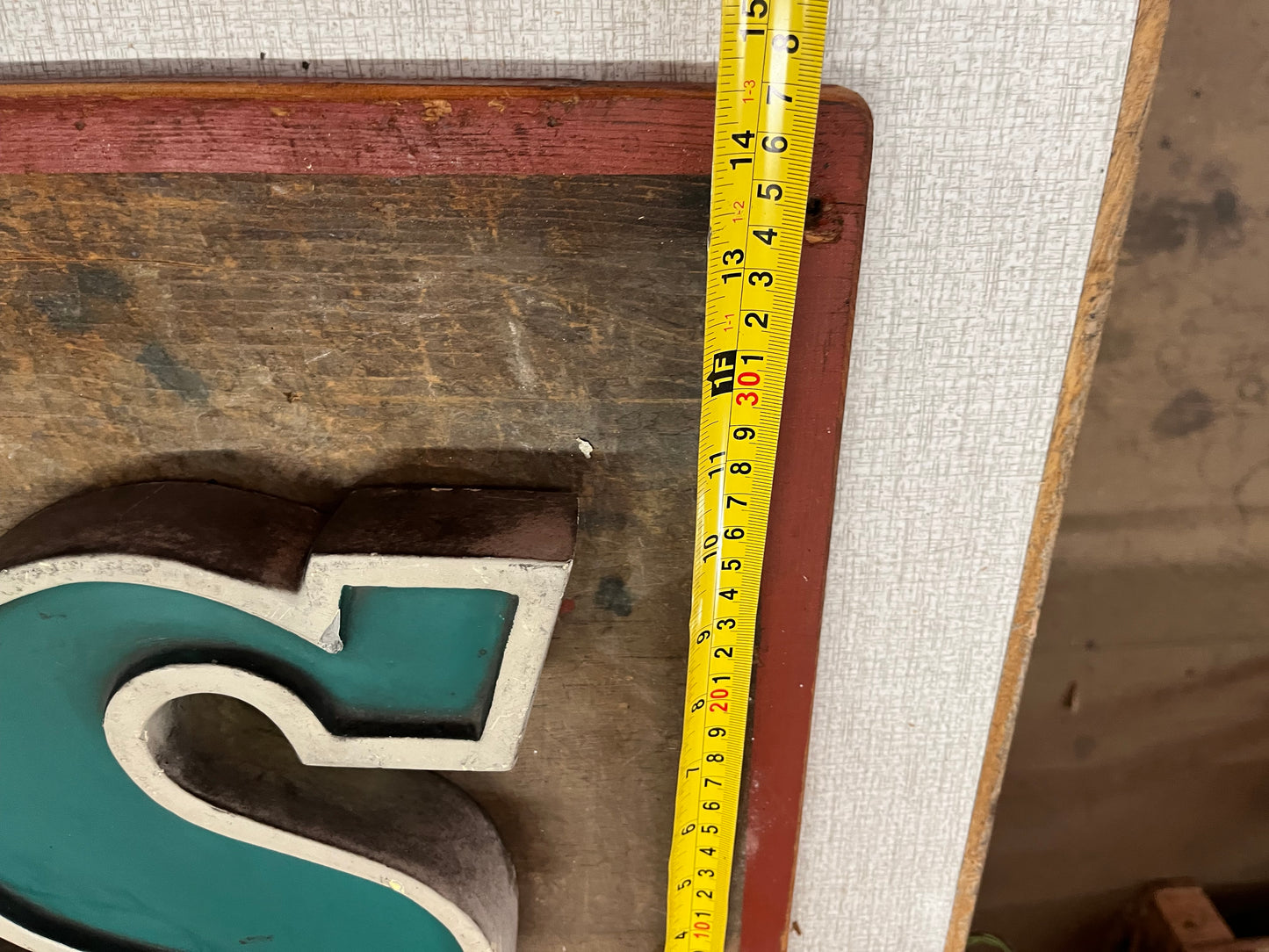 “Si”1960s shop lettering - Cast alloy