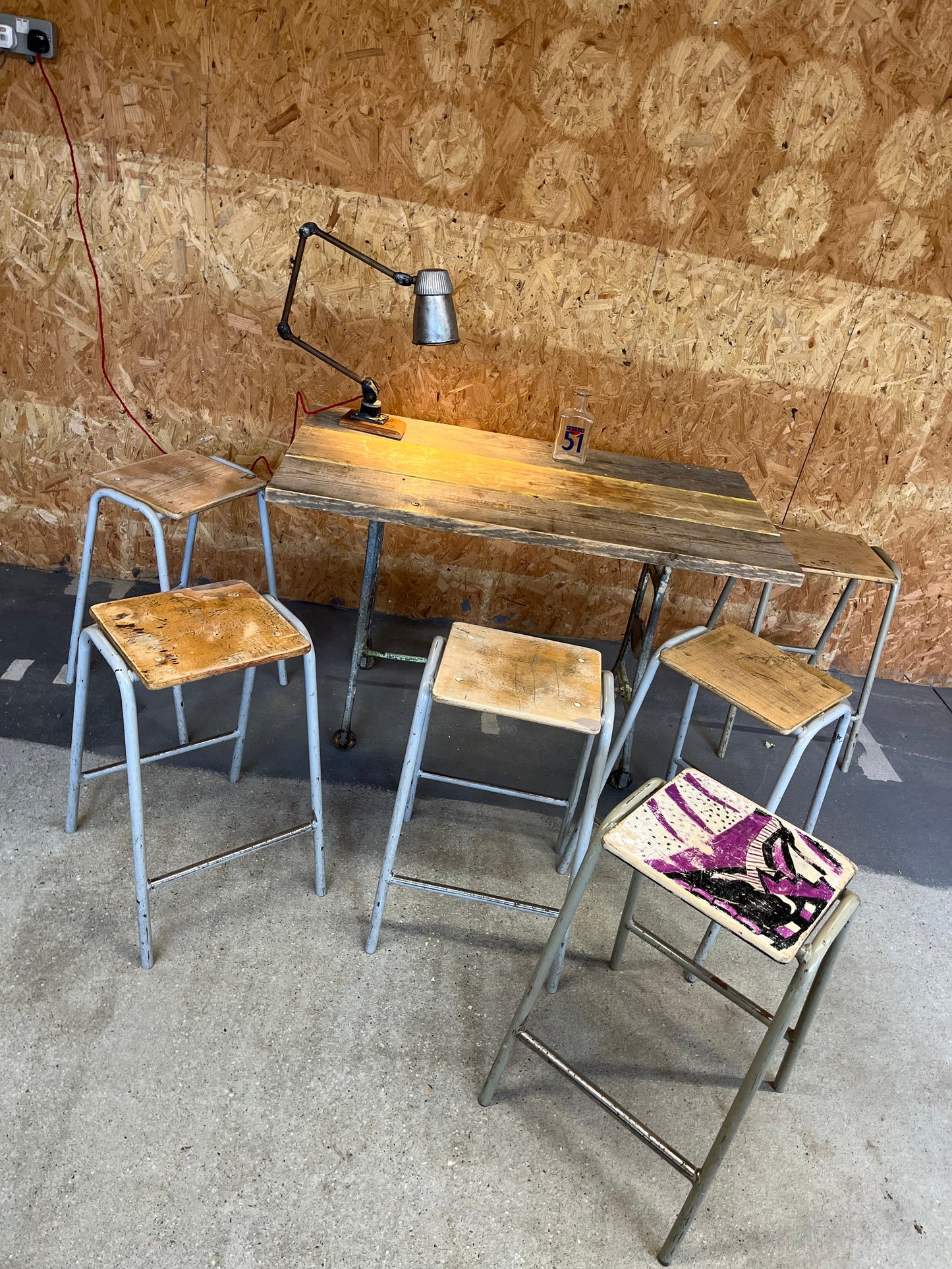 Vintage School Lab Stool - Several available