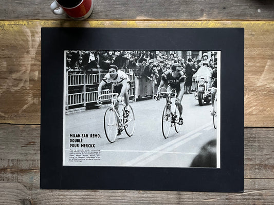 Eddy Merckx Milan San Remo vintage cycling print 1969