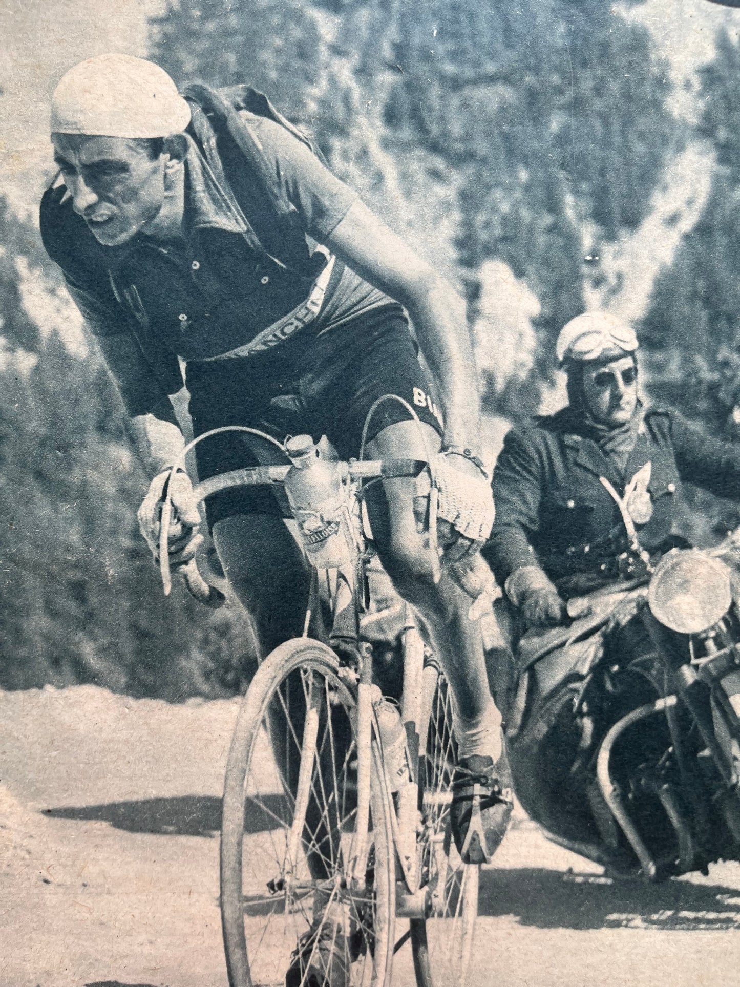 Vintage Cycling Print - Fausto Coppi Bianchi 1951