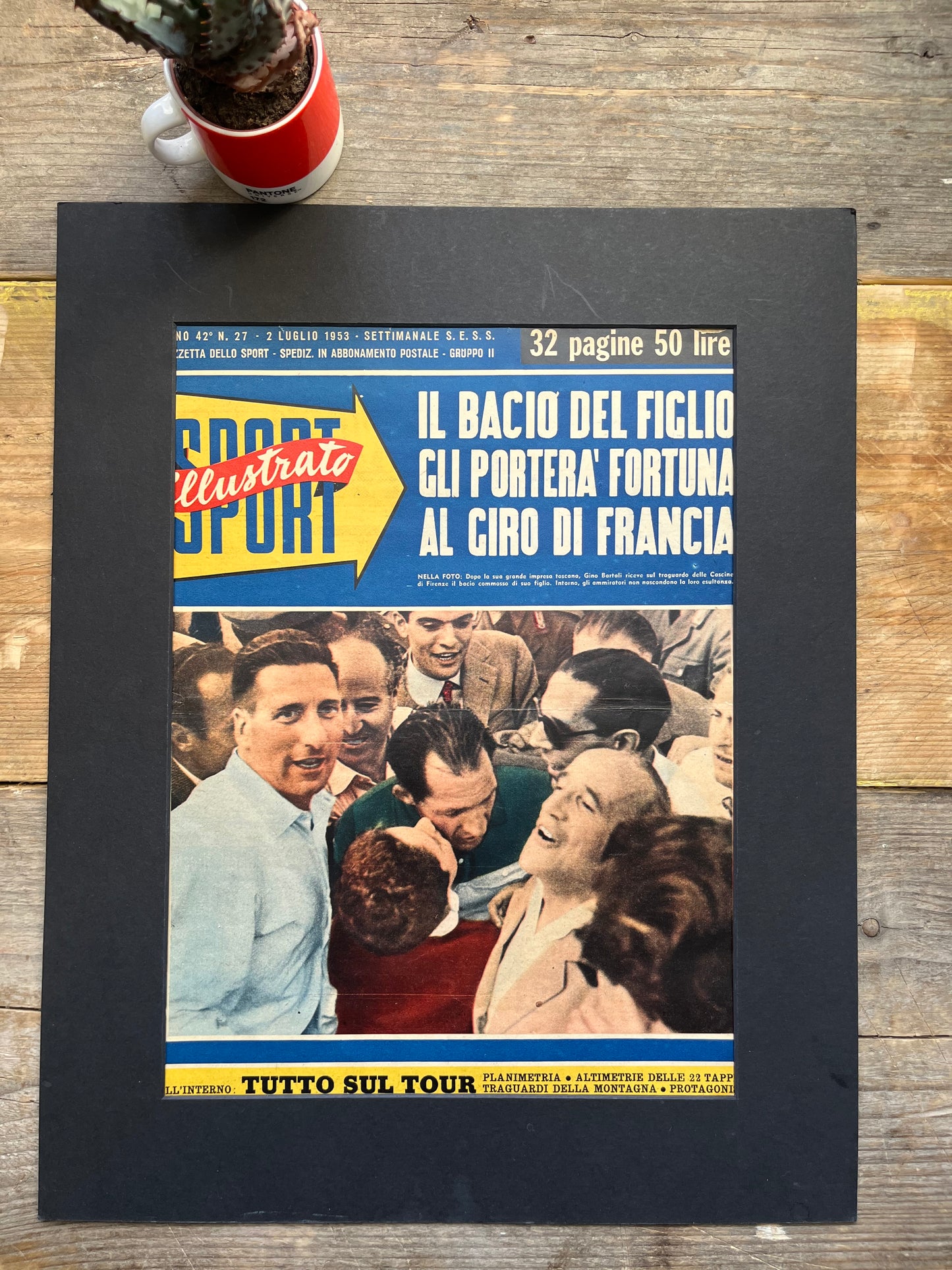 Vintage Cycling Print - Fausto Coppi / Gino Bartali 1953