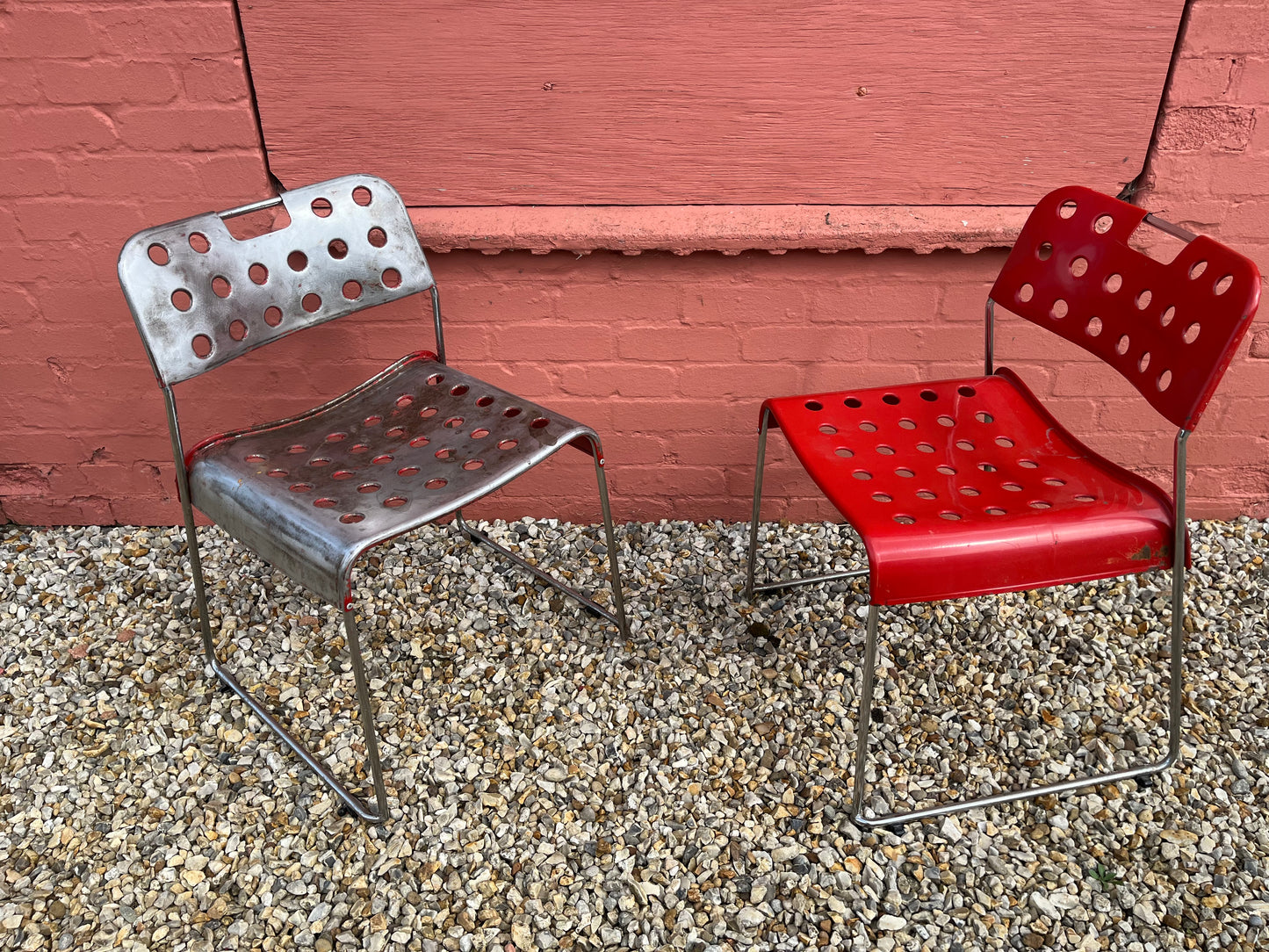OMK midcentury stacking chair