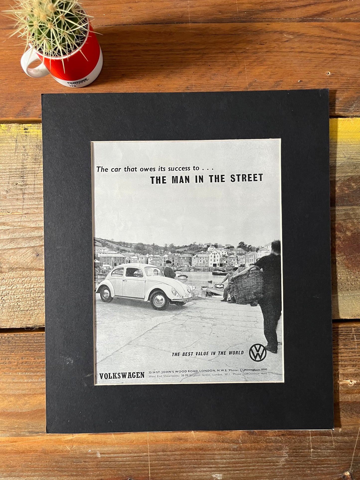 Vintage VW Volkswagen Beetle advertising print - 1960s