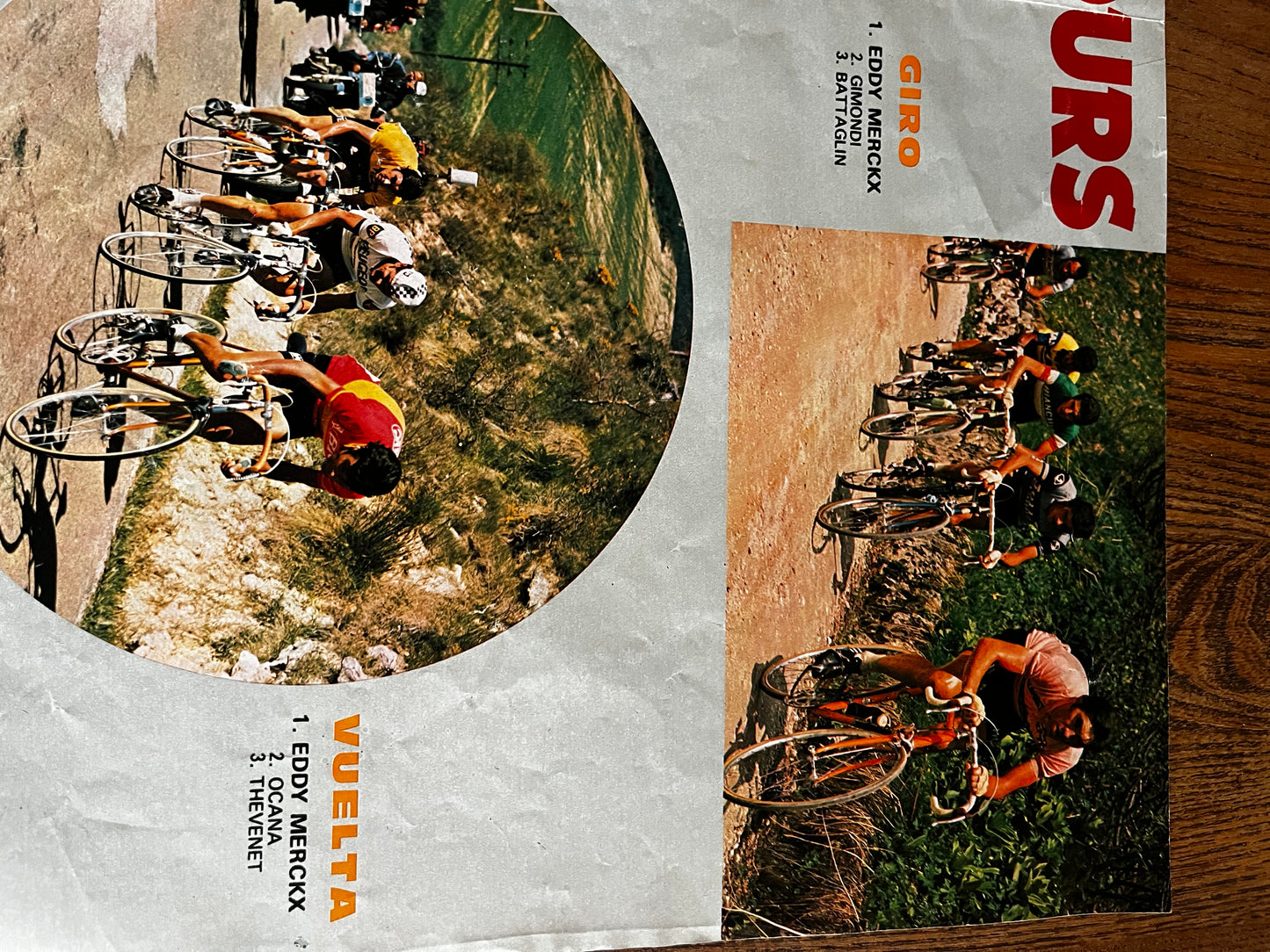Vintage Tour de France / Grand Tours cycling print Eddy Merckx / Luis Ocana 1973