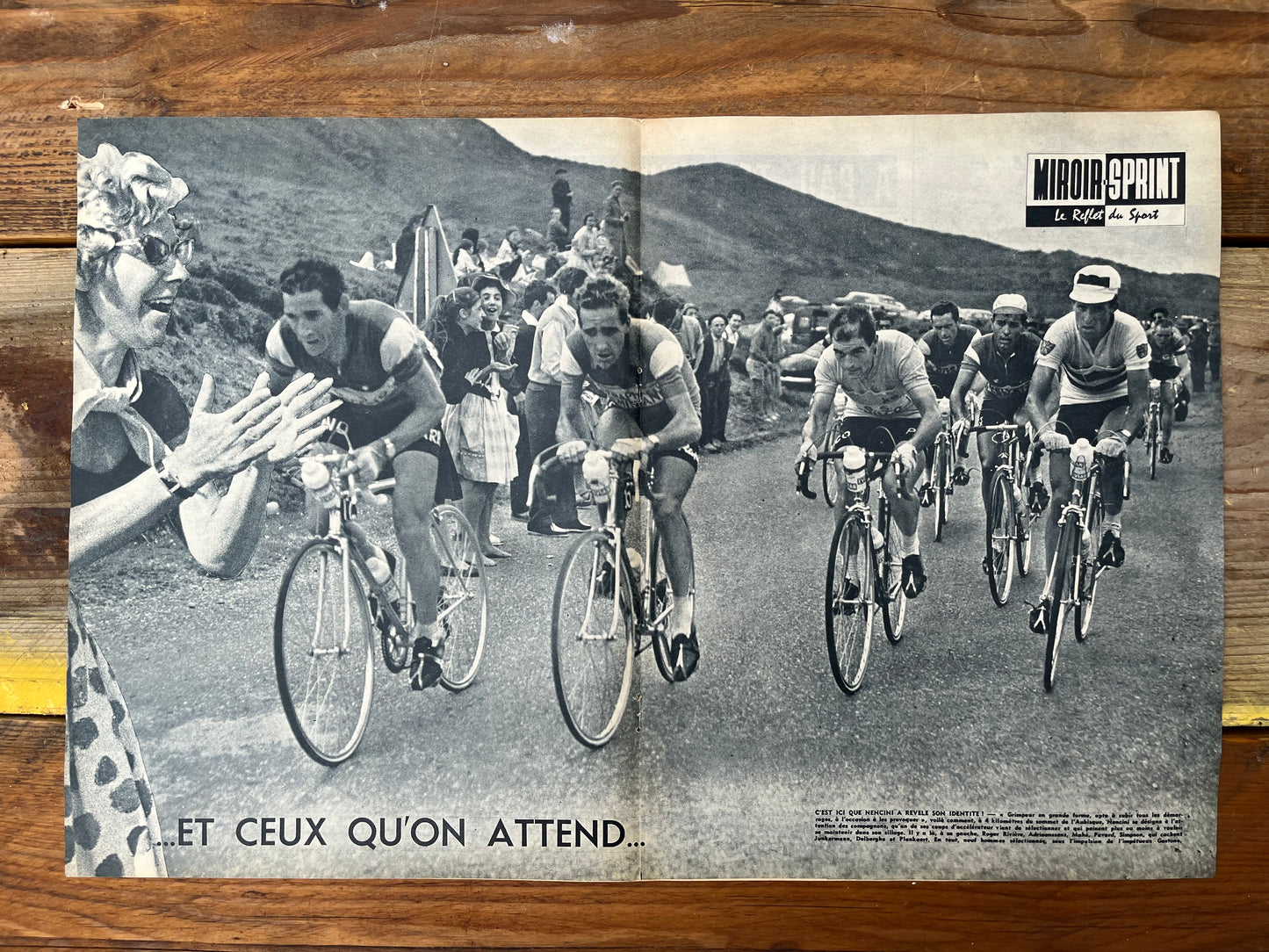 Vintage Cycling Tour de France print Col d’Aubisque 1960