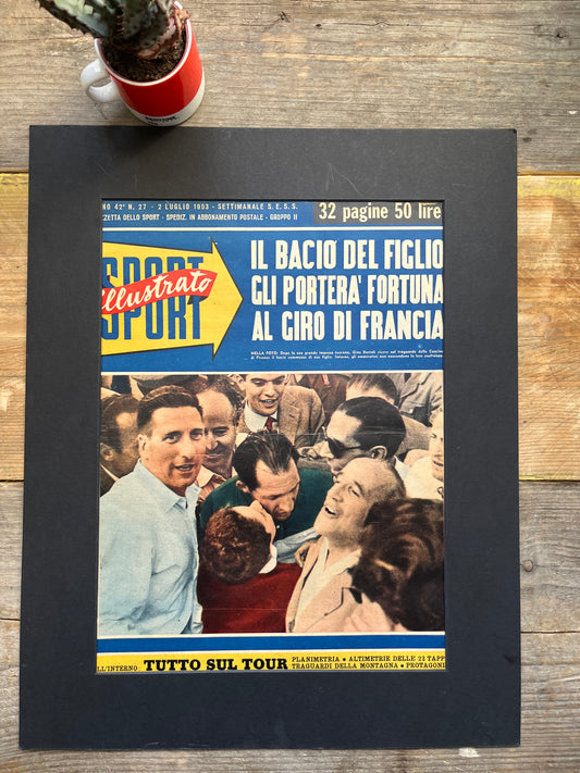 Vintage Cycling Print - Fausto Coppi / Gino Bartali 1953