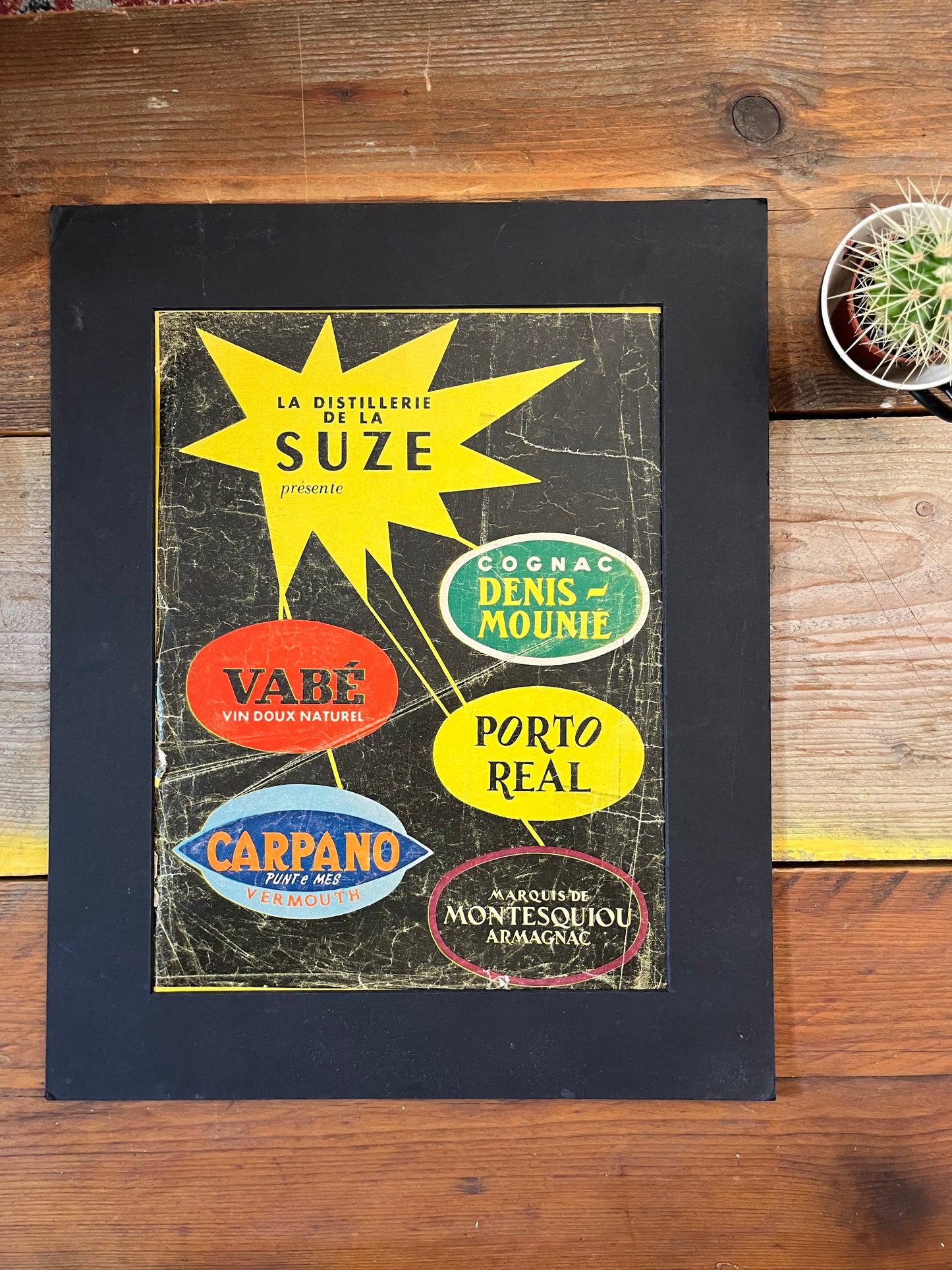 Vintage original advertising Print - Carpano, Suze, France, 1950'S