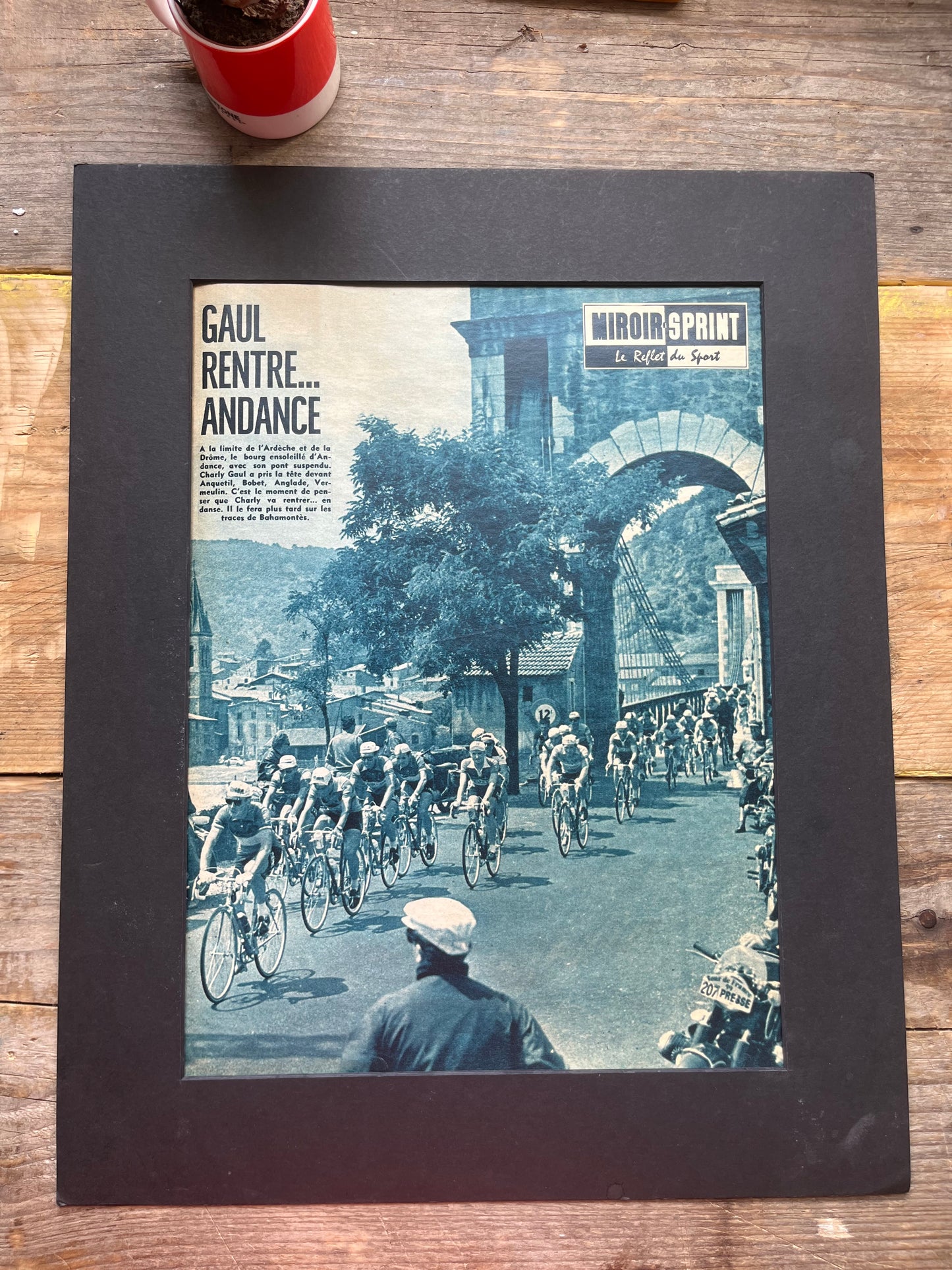 Tour de France vintage print - Andance, Ardeche 1959