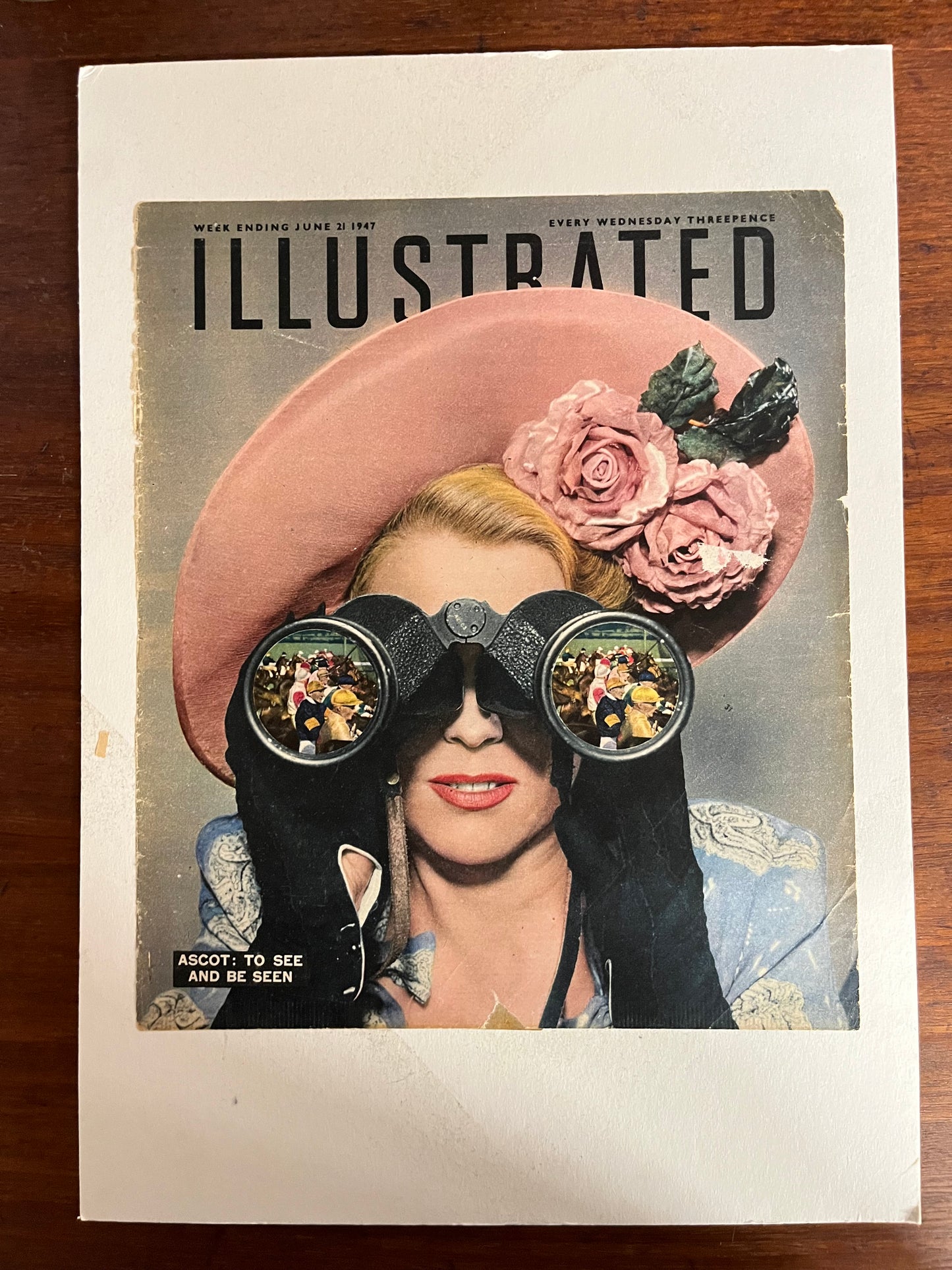 Illustrated magazine cover Ascot 1947