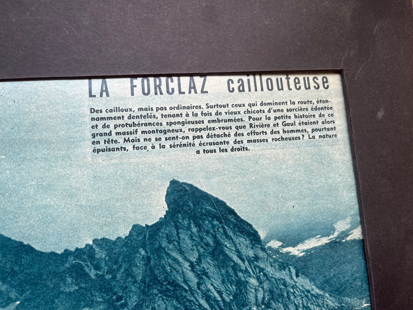 Tour de France vintage print La Forclaz Alps 1959