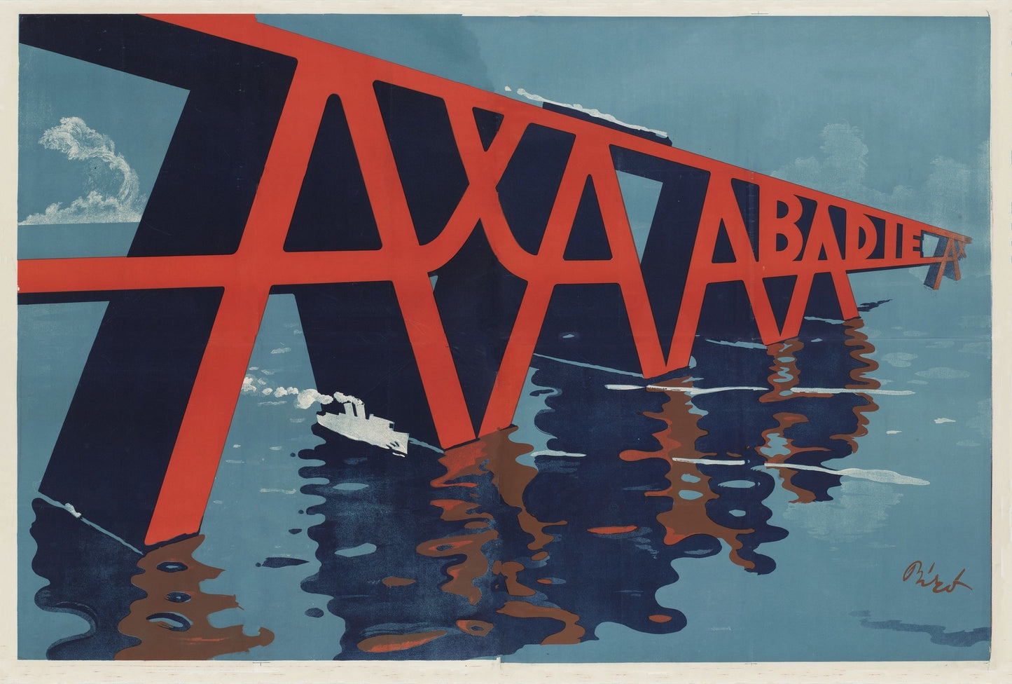 AXA Abadie vintage poster c1923 Miholy Biro